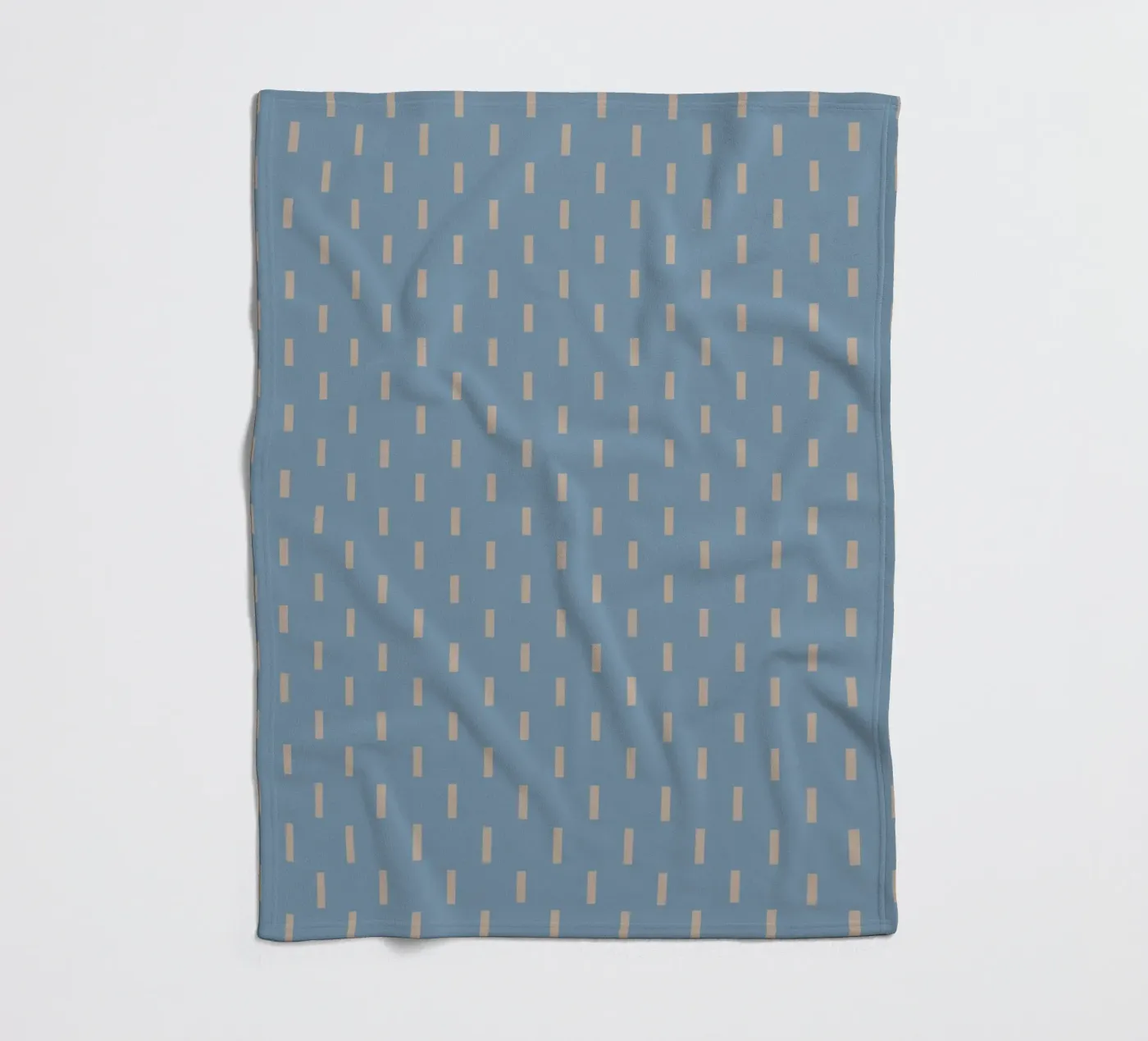 White rectangles vertical pattern fleecedeken van Little Dean