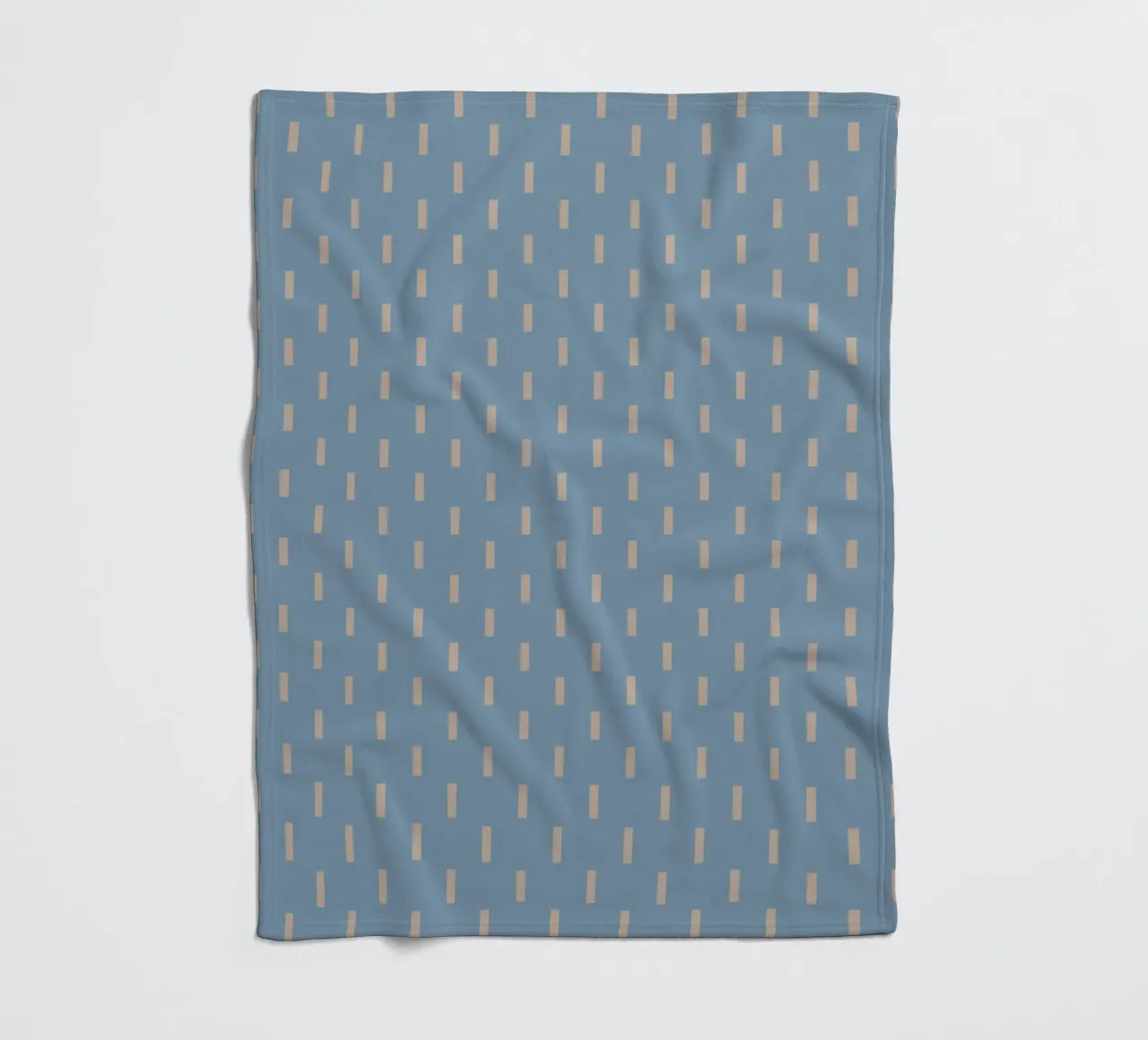 White rectangles vertical pattern fleecedeken van Little Dean