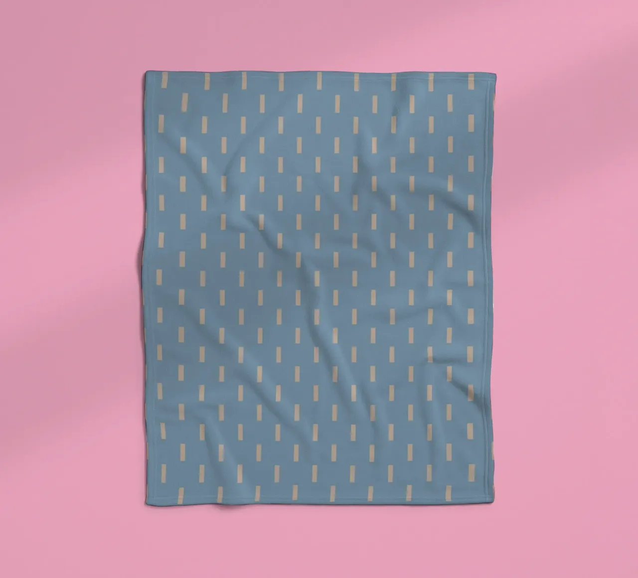 White rectangles vertical pattern fleecedeken van Little Dean