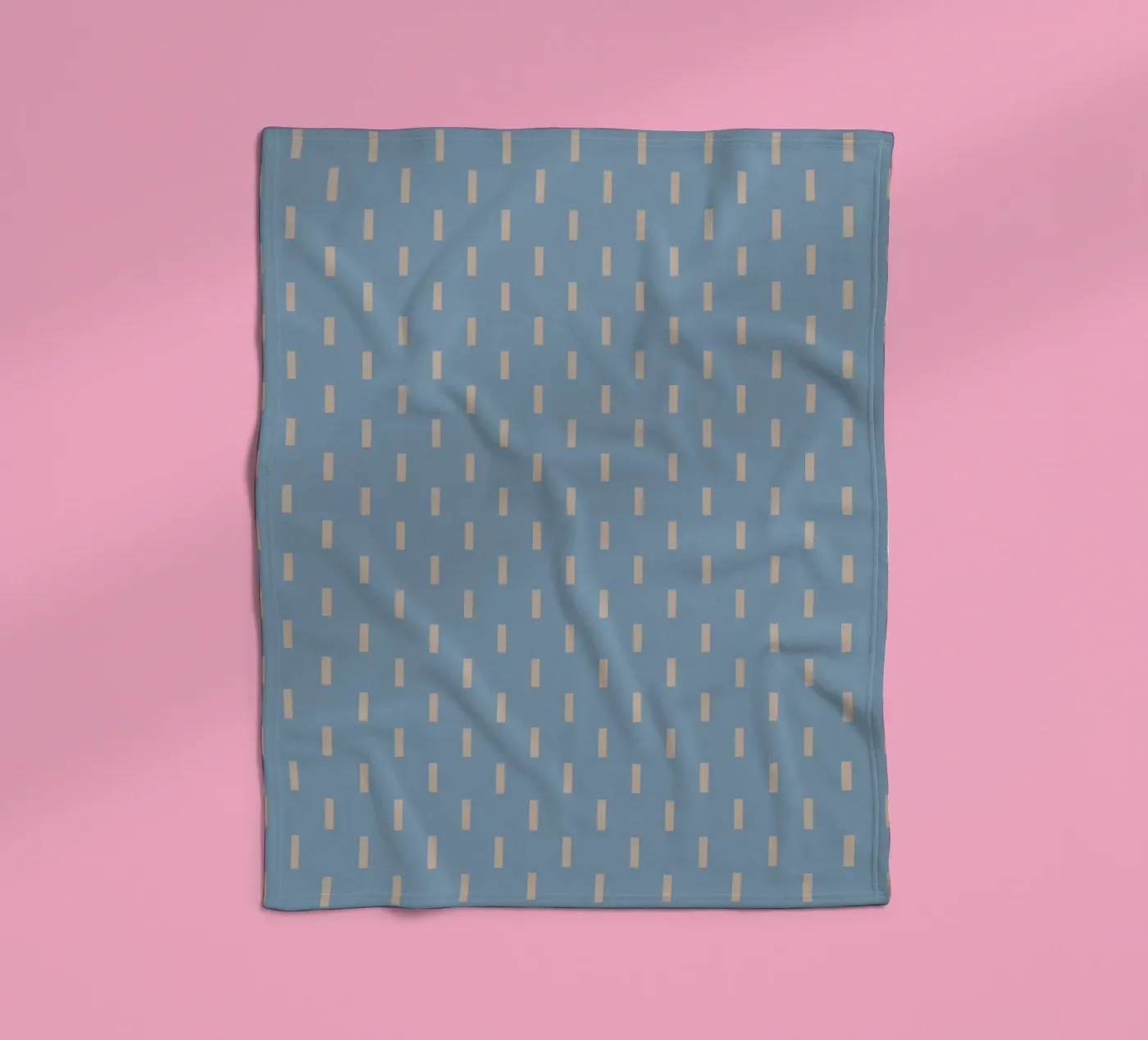 White rectangles vertical pattern fleecedeken van Little Dean