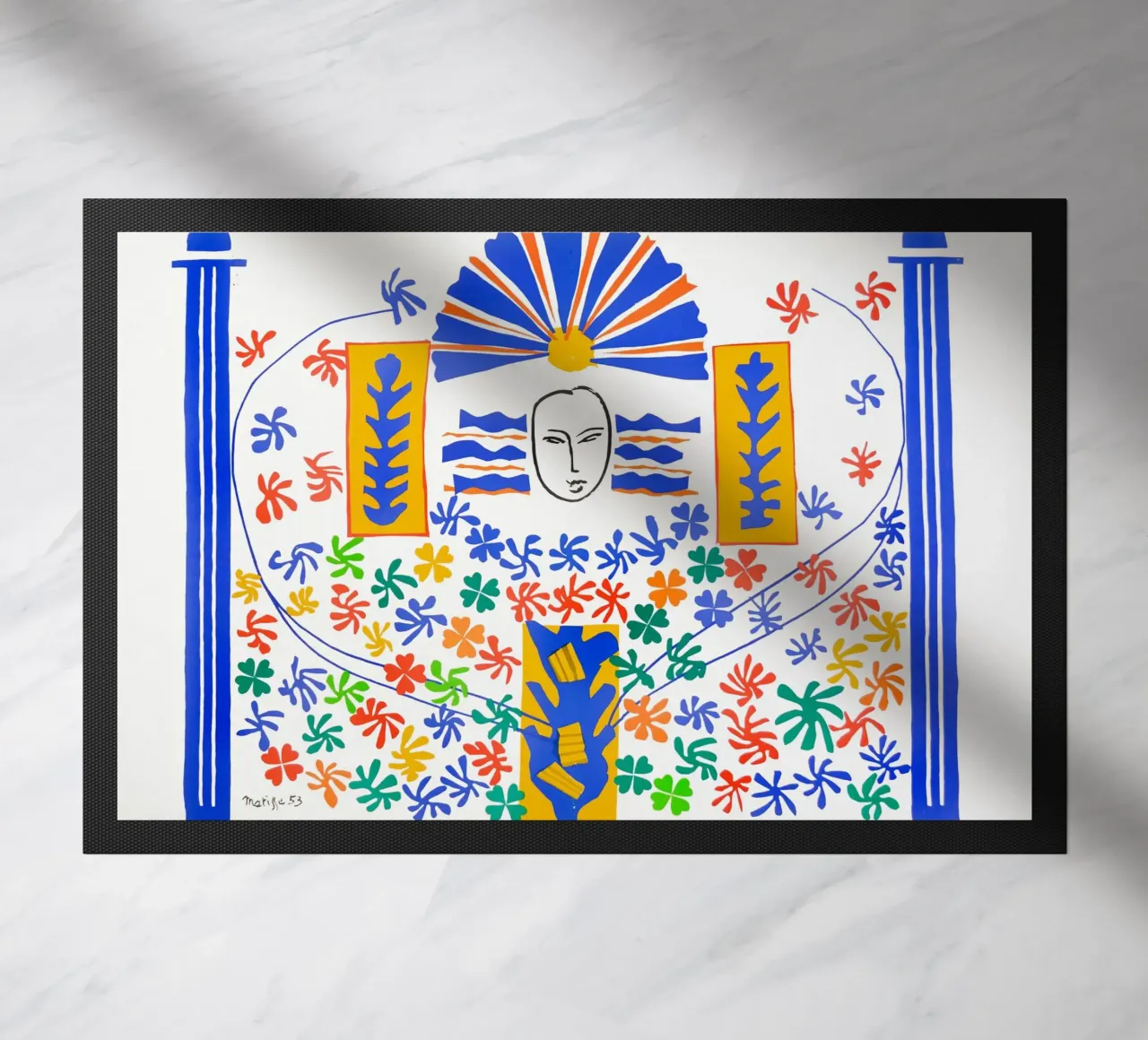 Henri Matisse: "Apollo", metà del secolo scorso, ritagli, Vibra zerbino da NorwesClub