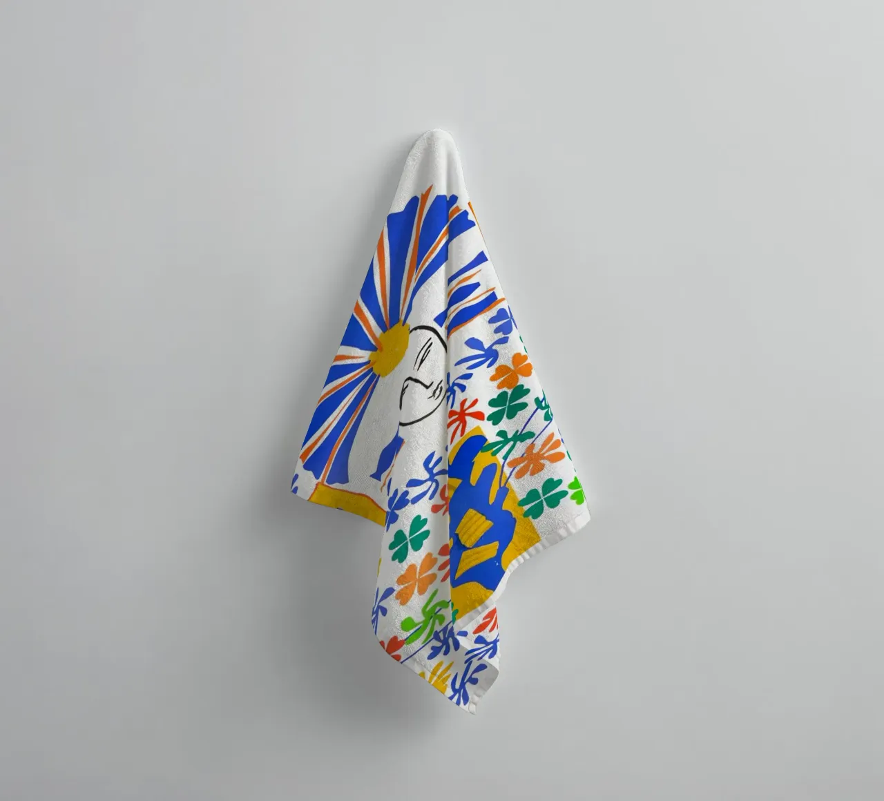 Henri Matisse: "Apollo", metà del secolo scorso, ritagli, Vibra asciugamano da bagno da NorwesClub