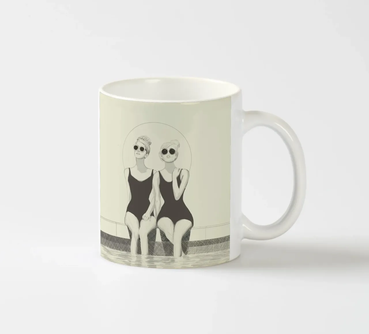 Amici del nuoto vintage tazza in ceramica da LaylaOzFun
