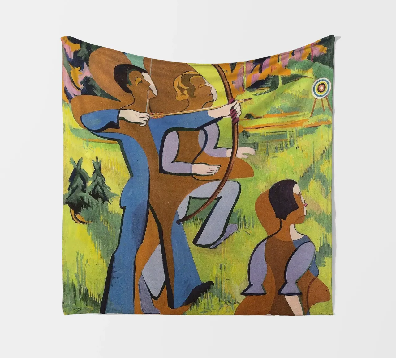 Kirchner: "Arcieri", Espressionismo, Primitivismo, Mod dinamico coperta in pile da NorwesClub