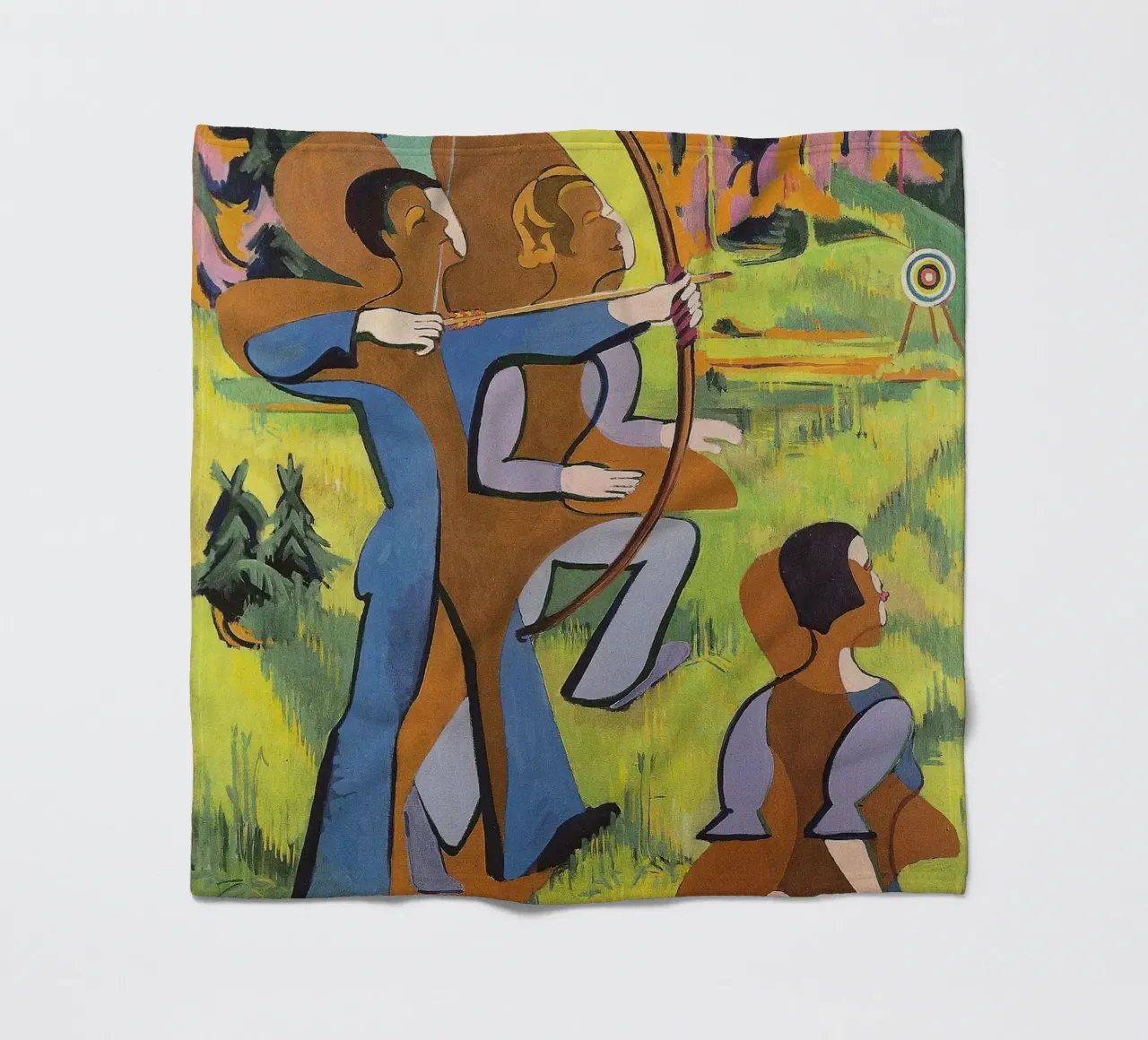 Kirchner: "Arcieri", Espressionismo, Primitivismo, Mod dinamico coperta in pile da NorwesClub