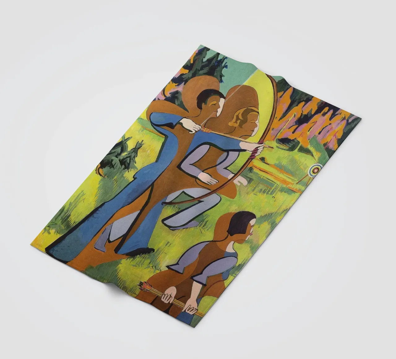 Kirchner: "Arcieri", Espressionismo, Primitivismo, Mod dinamico coperta in pile da NorwesClub