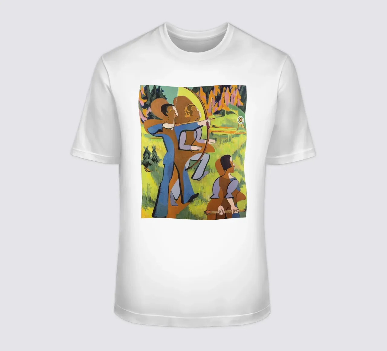 Kirchner: "Arcieri", Espressionismo, Primitivismo, Mod dinamico t-shirt da NorwesClub