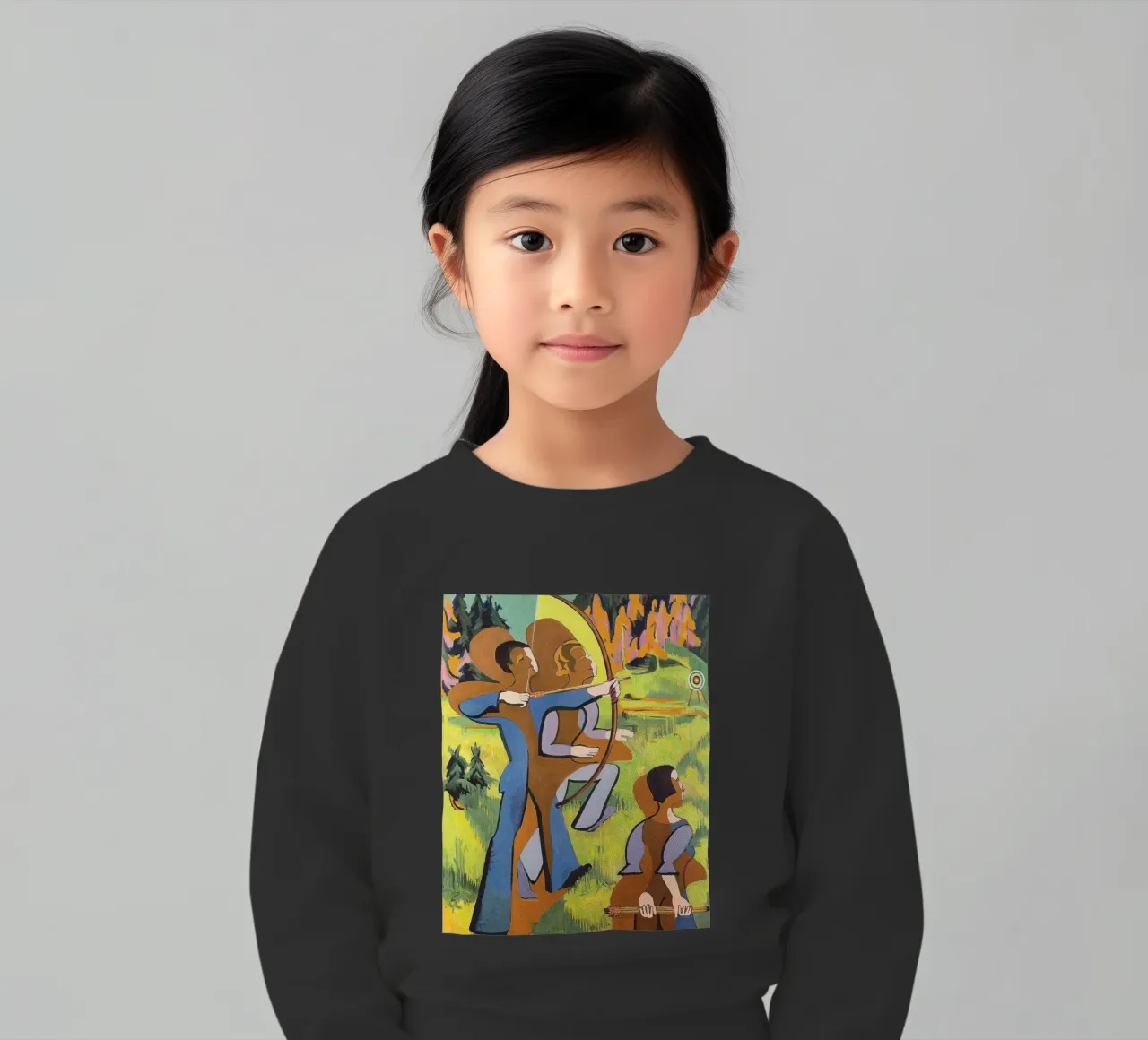 Kirchner: "Arcieri", Espressionismo, Primitivismo, Mod dinamico felpa bambino da NorwesClub