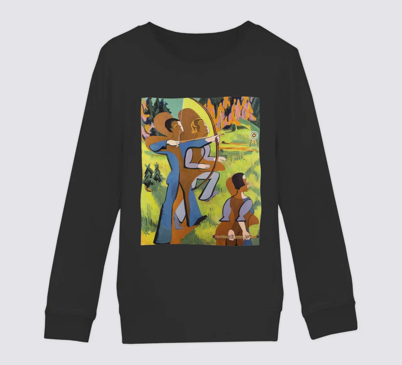 Kirchner: "Arcieri", Espressionismo, Primitivismo, Mod dinamico felpa bambino da NorwesClub