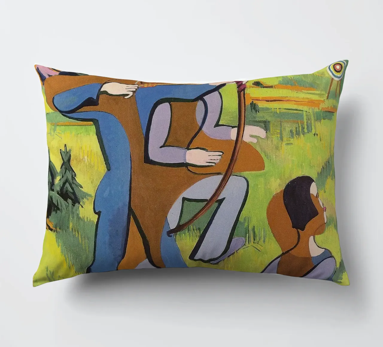 Kirchner: "Boogschutters", expressionisme, primitivisme, Dynamic Mod kussen van NorwesClub