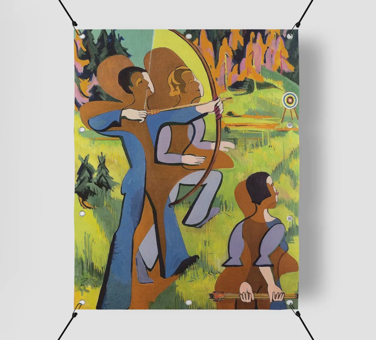 Kirchner: "Arcieri", Espressionismo, Primitivismo, Mod dinamico telo in pvc da NorwesClub