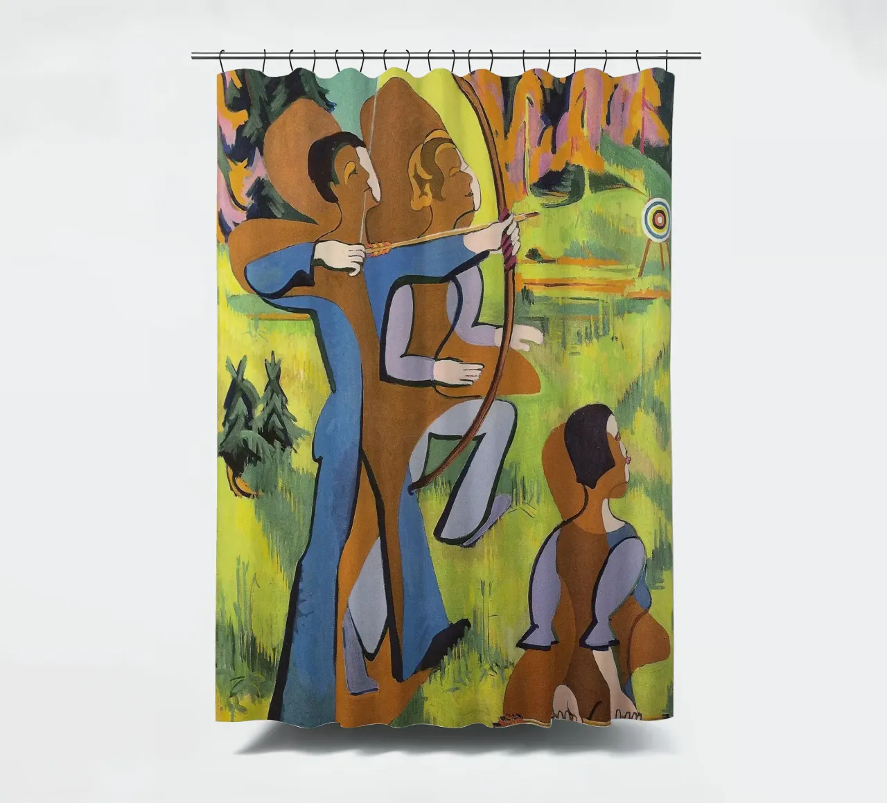 Kirchner: "Bogenschützen", Expressionismus, Primitivismus, Dynamic Mod Duschvorhang von NorwesClub