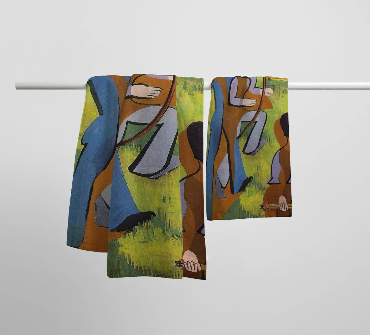 Kirchner: "Arcieri", Espressionismo, Primitivismo, Mod dinamico asciugamano da bagno da NorwesClub