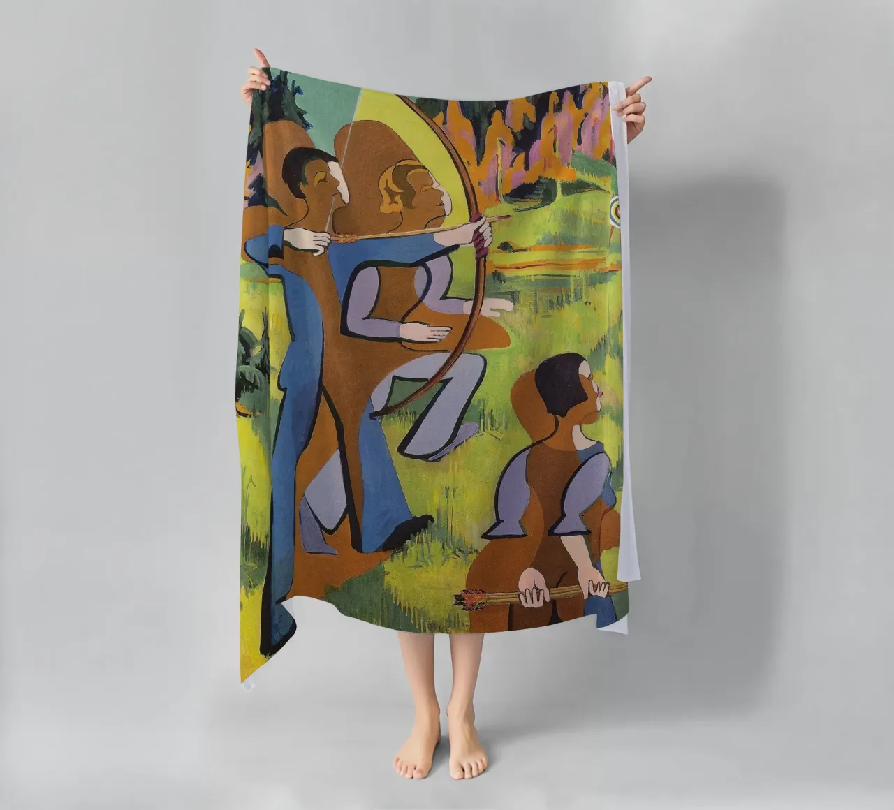 Kirchner: "Arcieri", Espressionismo, Primitivismo, Mod dinamico telo mare da NorwesClub