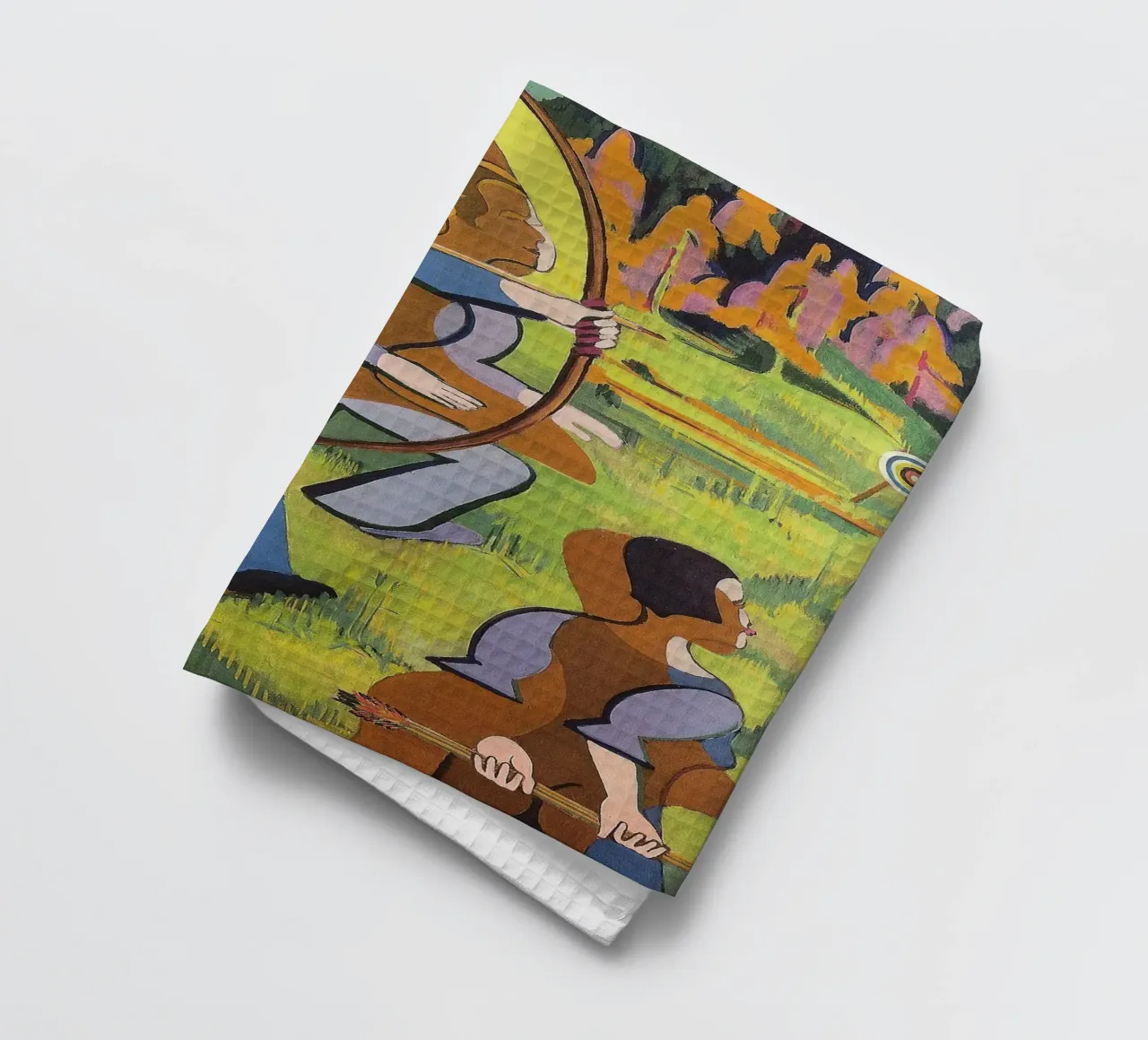 Kirchner: "Bogenschützen", Expressionismus, Primitivismus, Dynamic Mod Geschirrtuch von NorwesClub