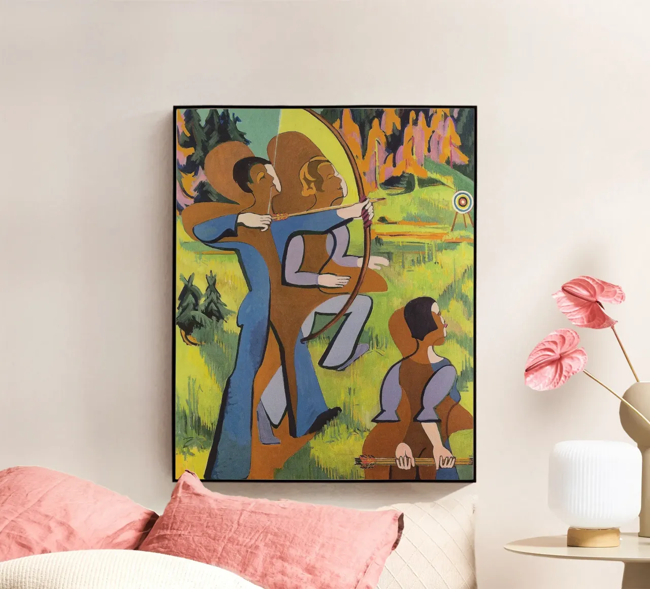 Kirchner: "Arcieri", Espressionismo, Primitivismo, Mod dinamico plexiglass da NorwesClub