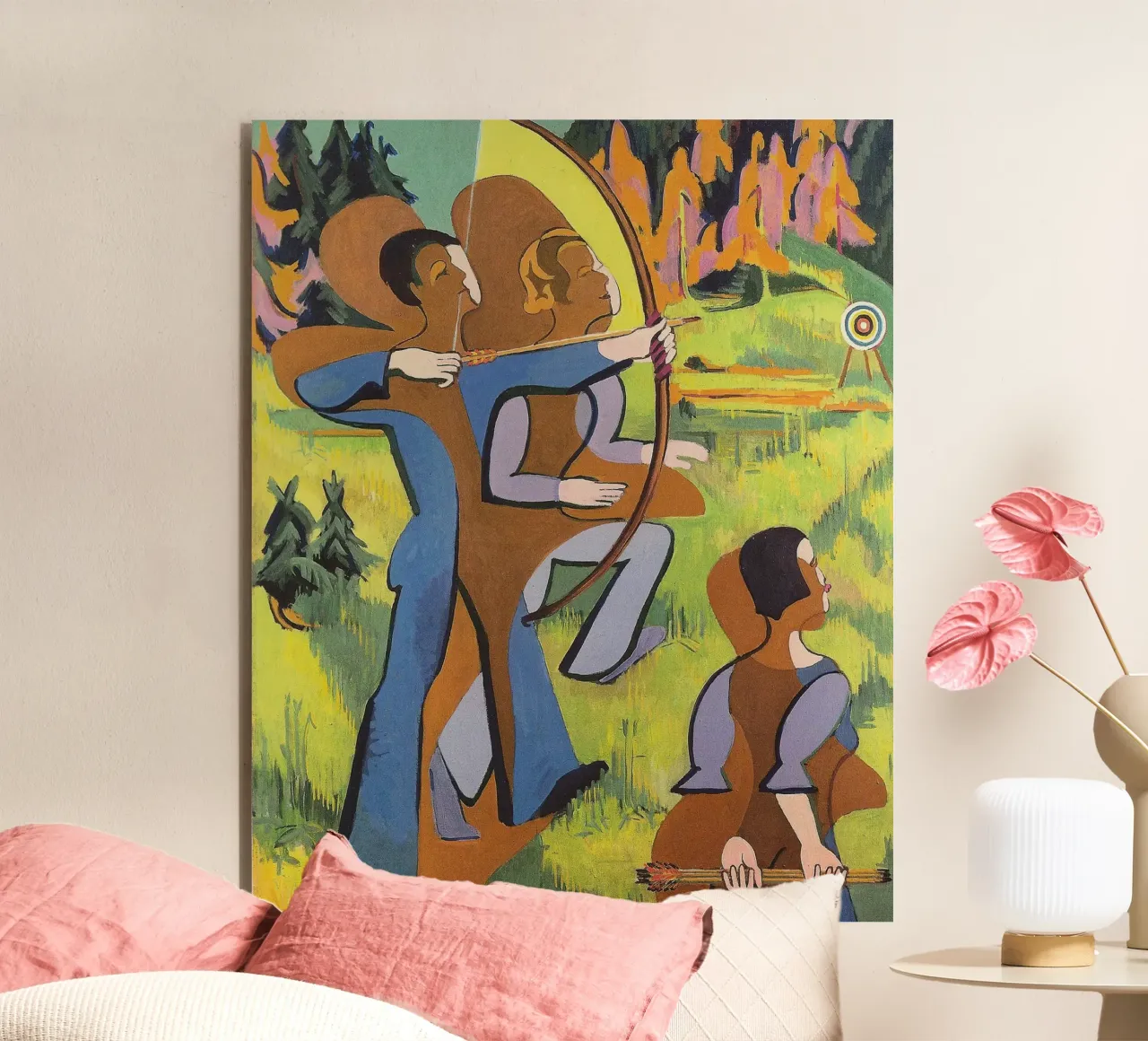 Kirchner: "Arcieri", Espressionismo, Primitivismo, Mod dinamico alluminio dibond da NorwesClub