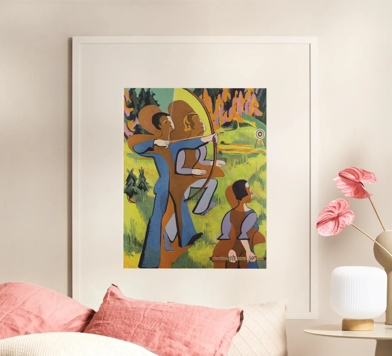 Kirchner: "Archers," Expressionism, Primitivism, Dynamic Mod hahnemühle by NorwesClub