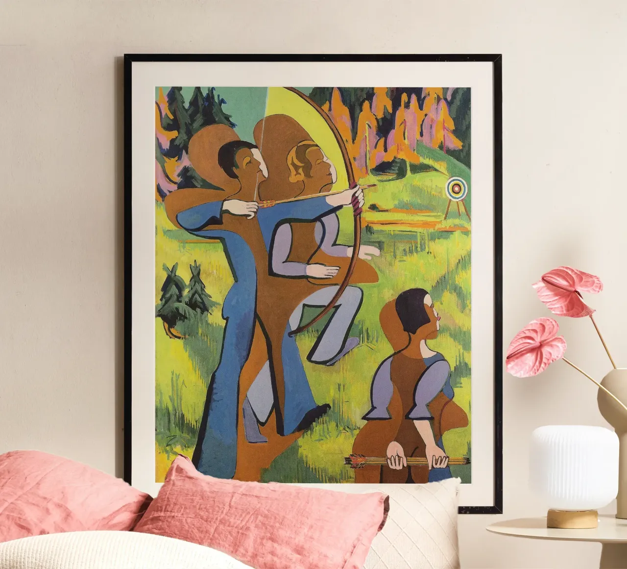 Kirchner: "Archers," Expressionism, Primitivism, Dynamic Mod hahnemühle by NorwesClub