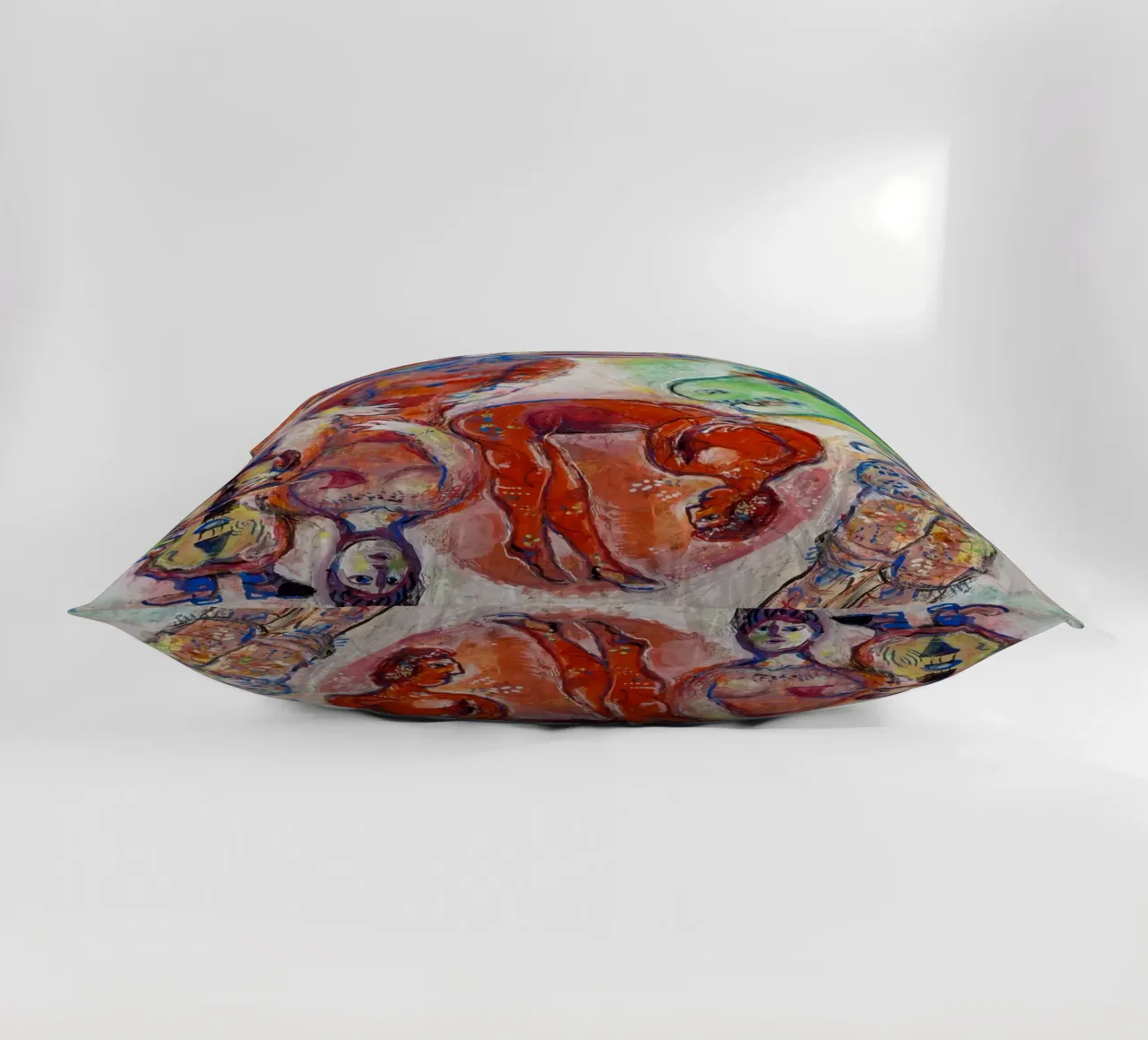 Arlecchino e Luna gialla di Chagall - Surreal Circus Dreamscap cuscino da NorwesClub