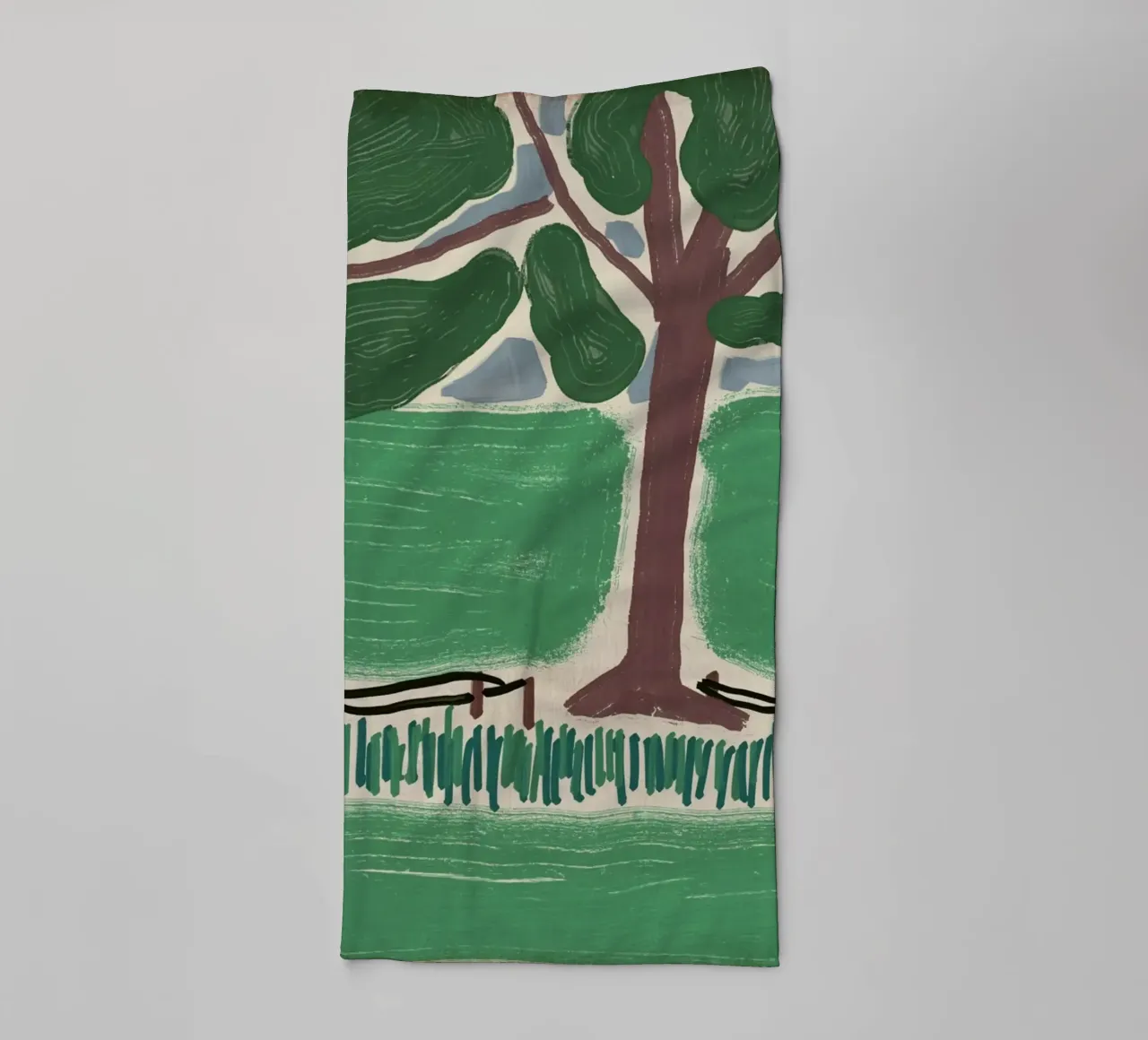 Tree by the bank towel by Little Dean