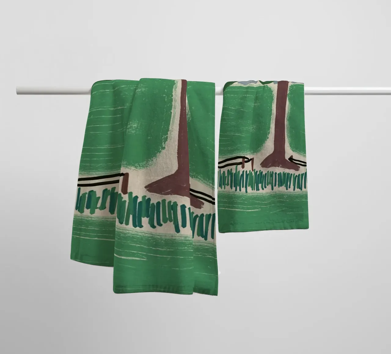 Tree by the bank towel by Little Dean