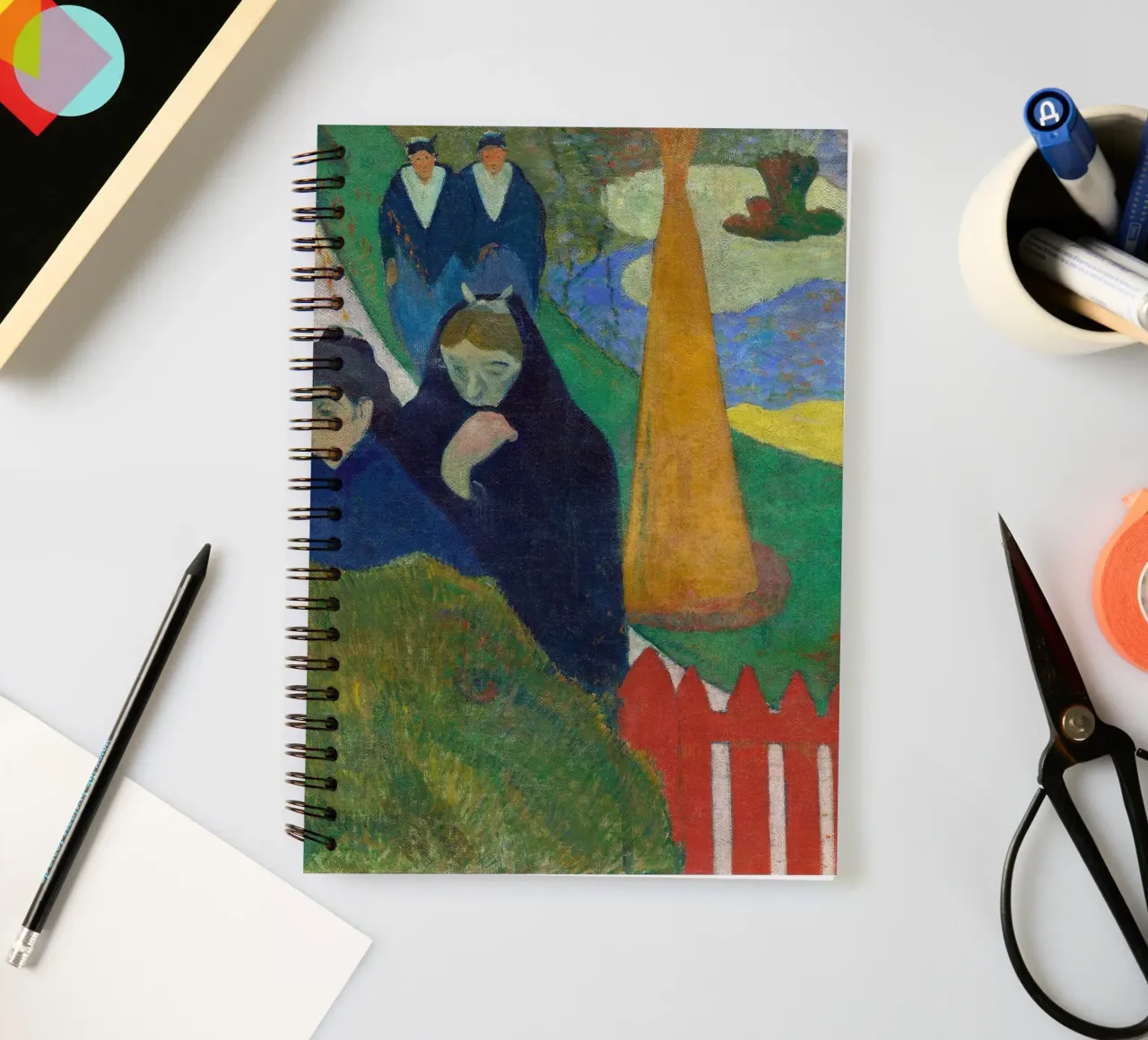 Gauguin's Arlésiennes (Mistral) - Post-Impressionist Vision spiral notebook by NorwesClub