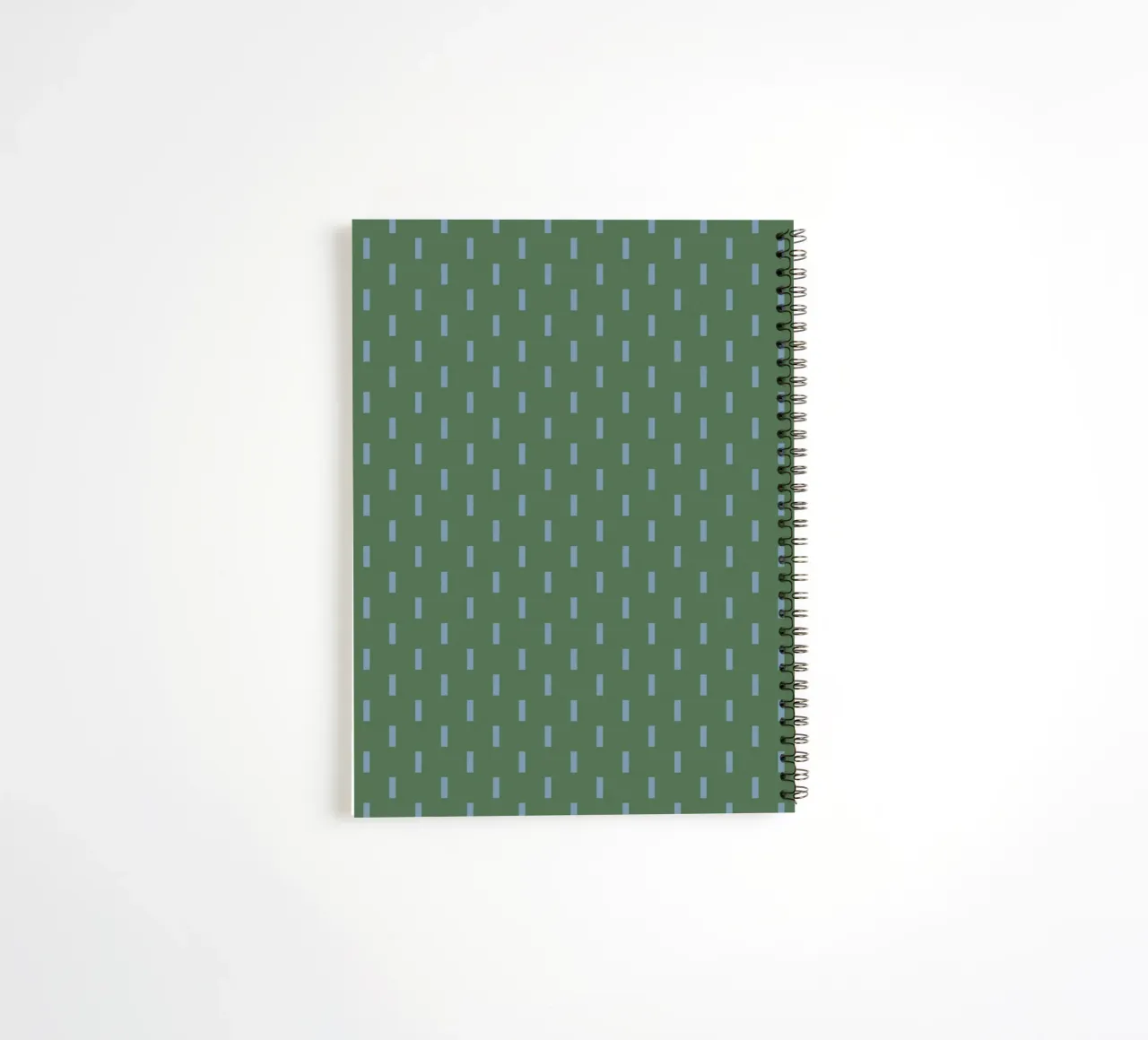 Blue rectangles grid minimalist spiral notebook by Little Dean