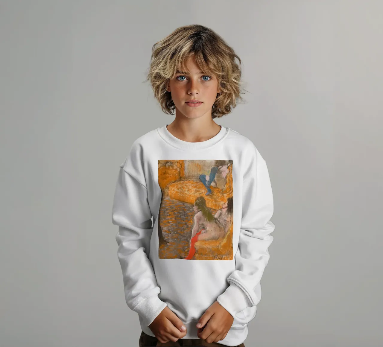 "Aspettando un cliente" di Degas - Nudi impressionisti e Parisi felpa bambino da NorwesClub