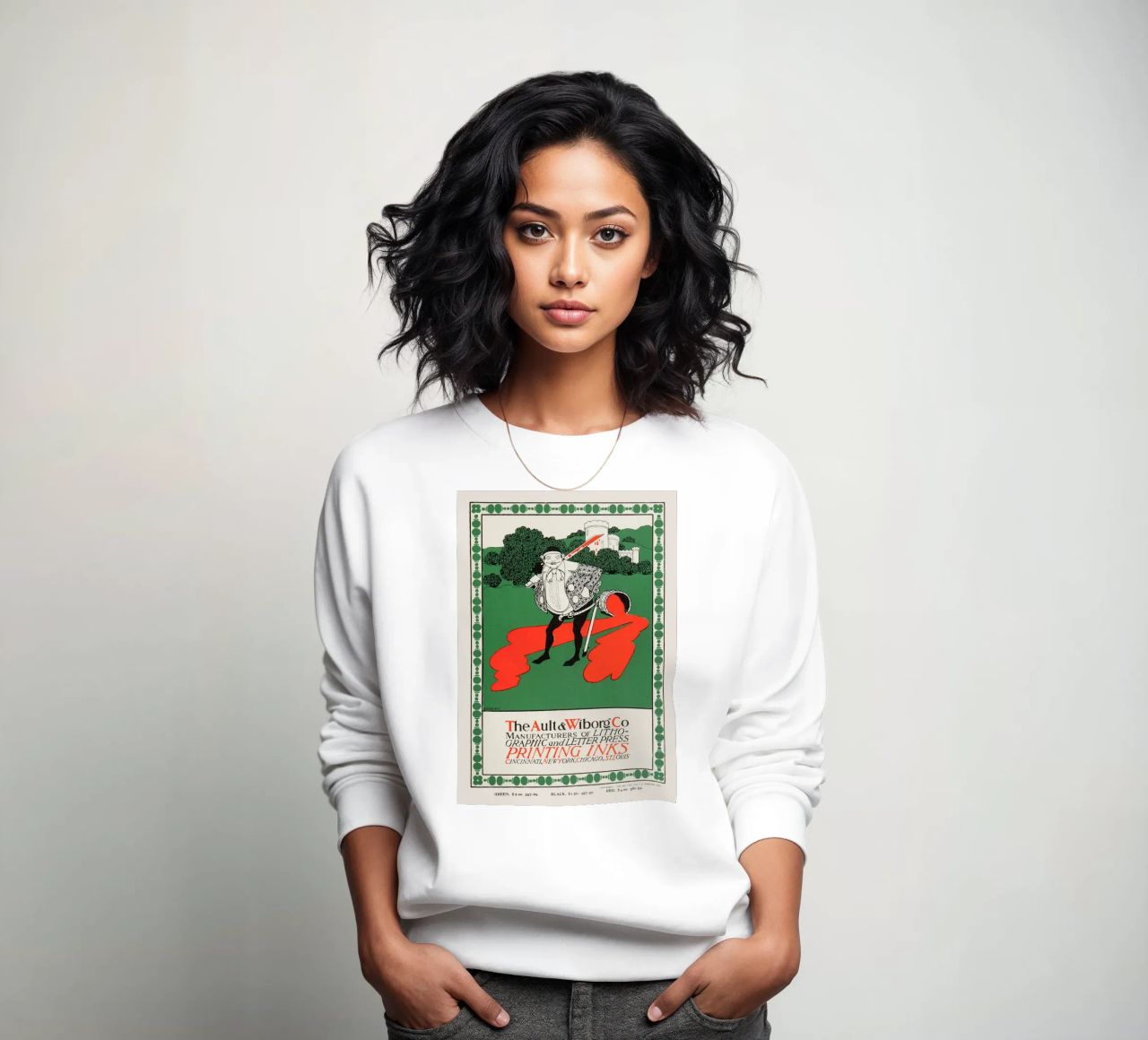 Anuncio de Ault & Wiborg - Bradley's Art Nouveau Printing Ink Design sudadera de NorwesClub