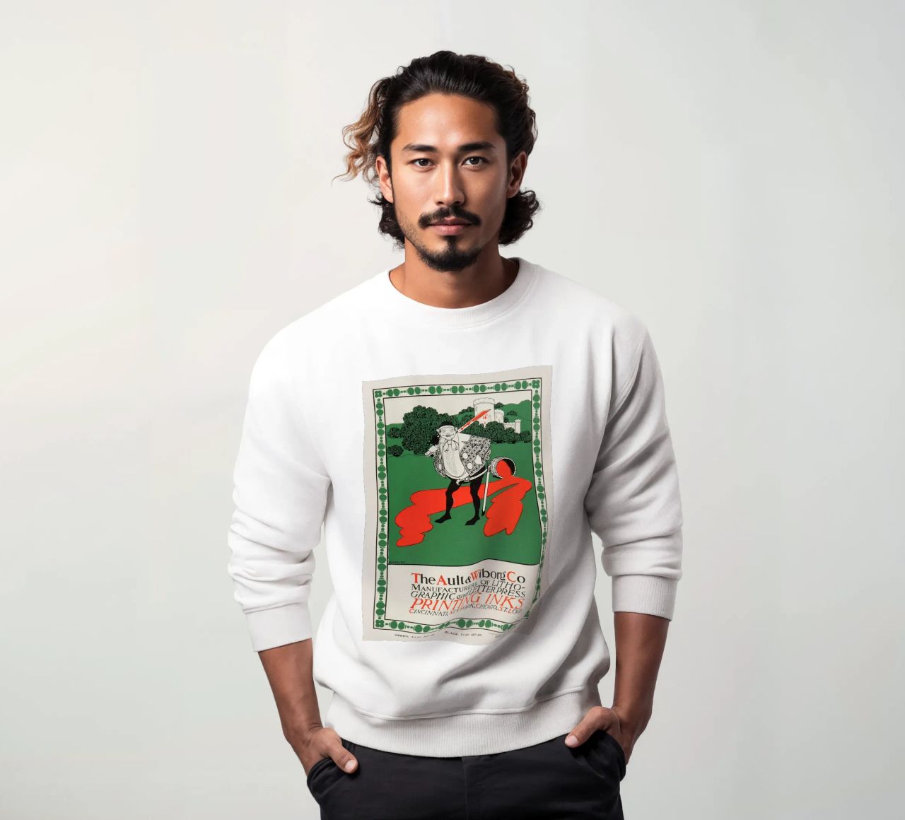 Anuncio de Ault & Wiborg - Bradley's Art Nouveau Printing Ink Design sudadera de NorwesClub