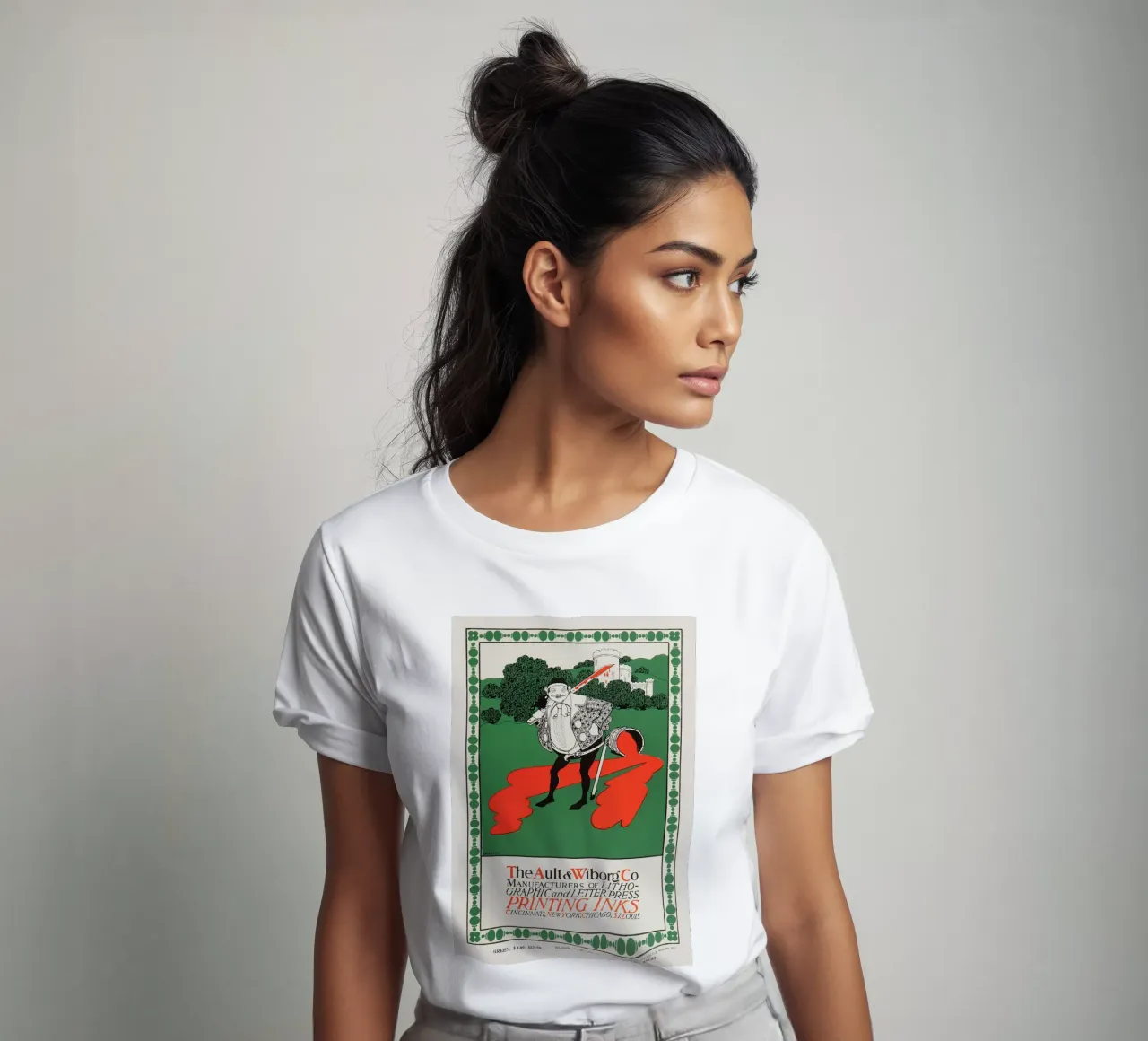 Anuncio de Ault & Wiborg - Bradley's Art Nouveau Printing Ink Design camiseta de NorwesClub