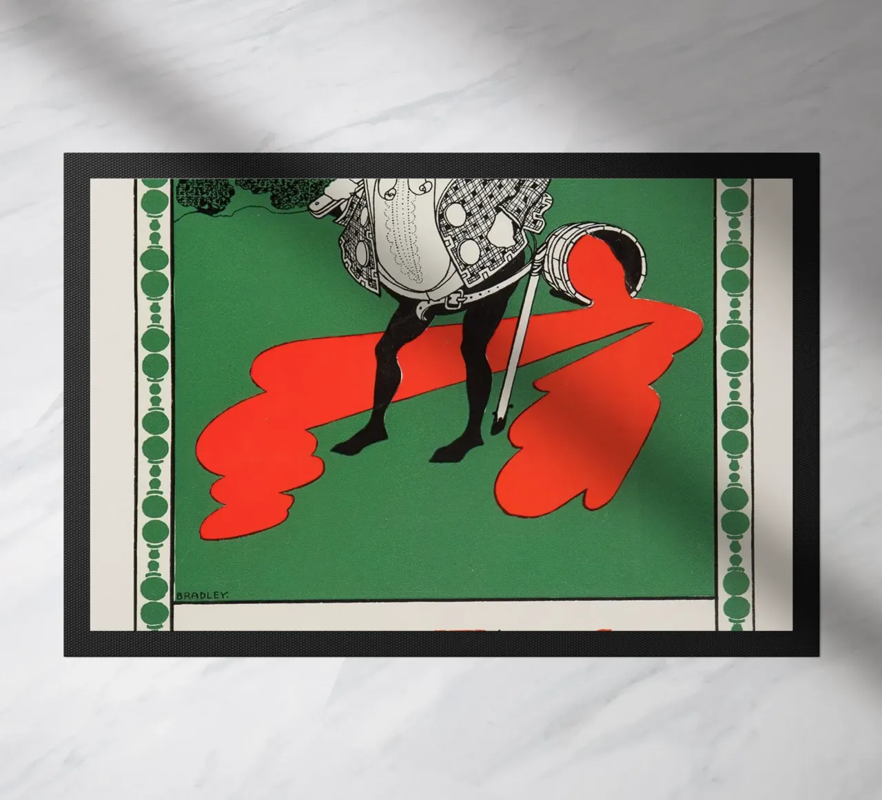 Ault & Wiborg Ad - Bradley's Art Nouveau Printing Ink Design doormat by NorwesClub