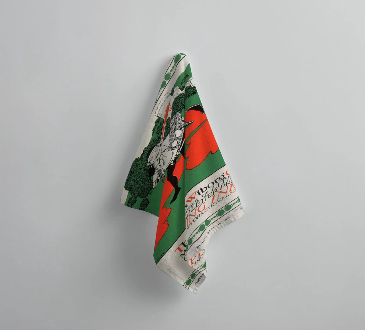 Ault & Wiborg Ad - Bradley's Art Nouveau Printing Ink Design towel by NorwesClub