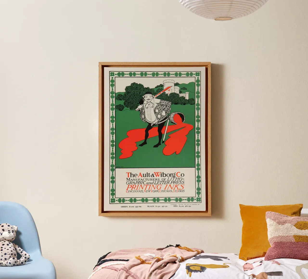 Ault & Wiborg-Anzeige - Bradleys Jugendstil-Druckfarbenentwurf Leinwand von NorwesClub