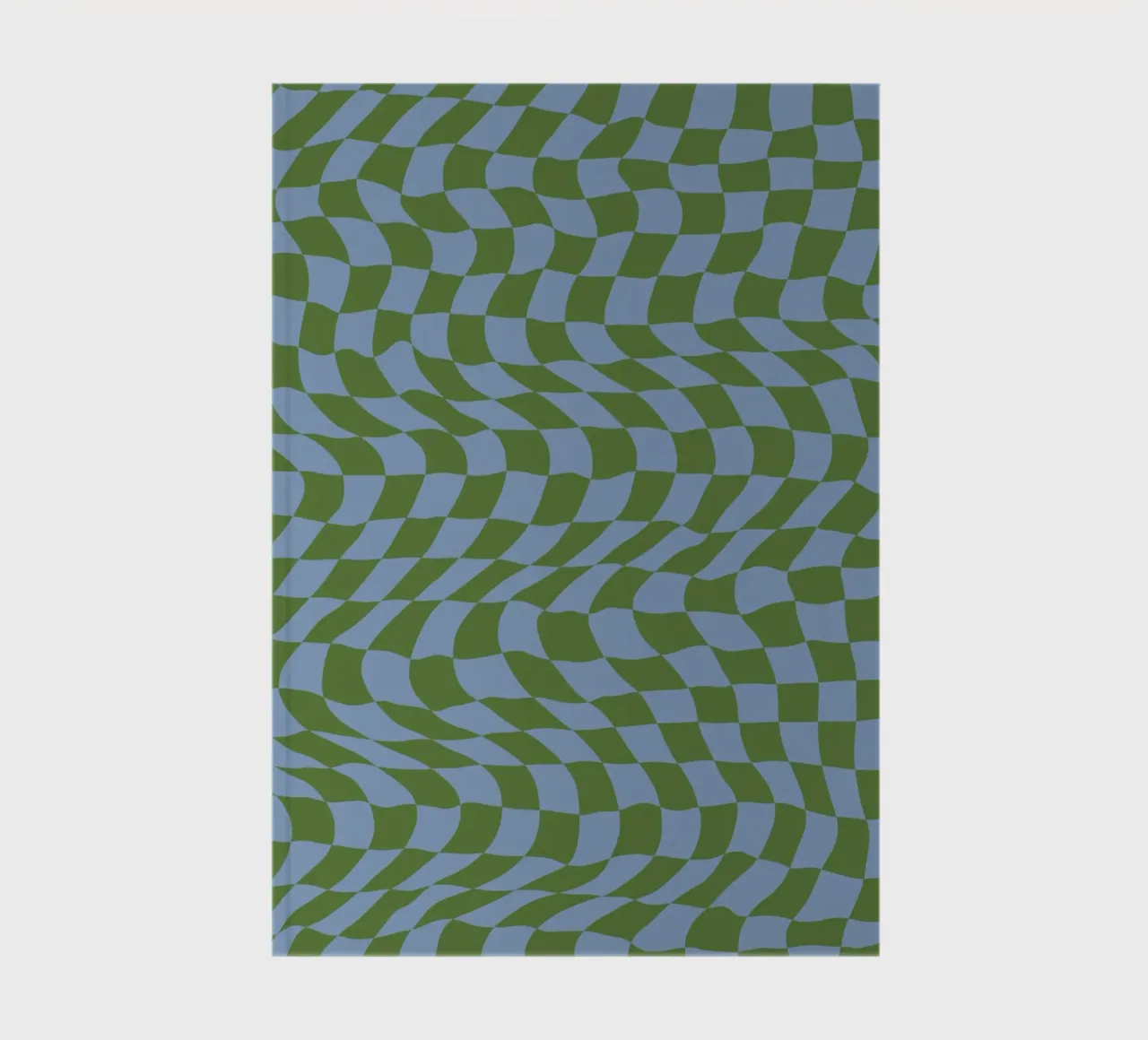 Motif ondulé vert bleu carnet de notes de Little Dean