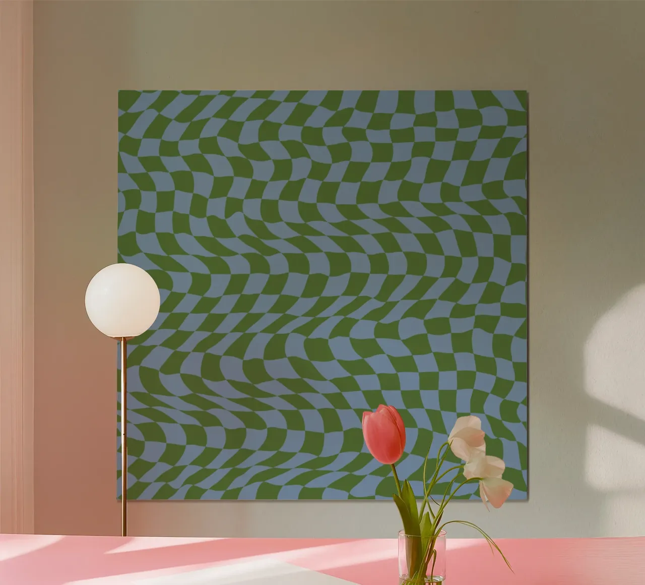 Motif ondulé vert bleu hahnemühle de Little Dean