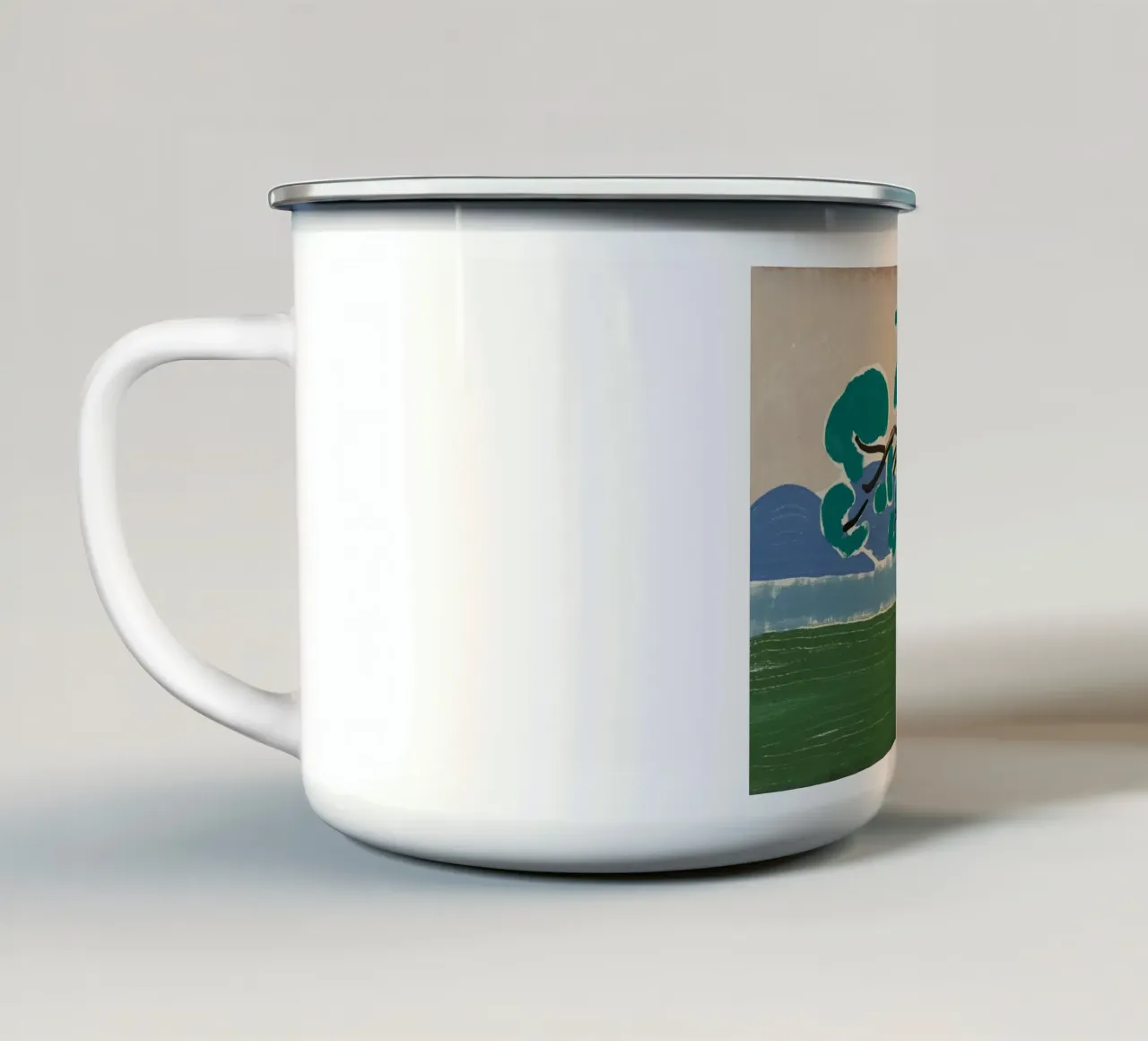 Árbol de lluvia taza de esmalte de Little Dean