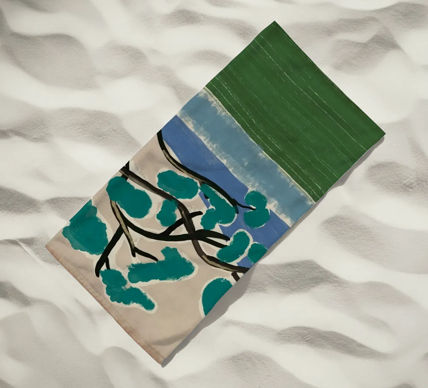 Rain tree beach towel by Little Dean