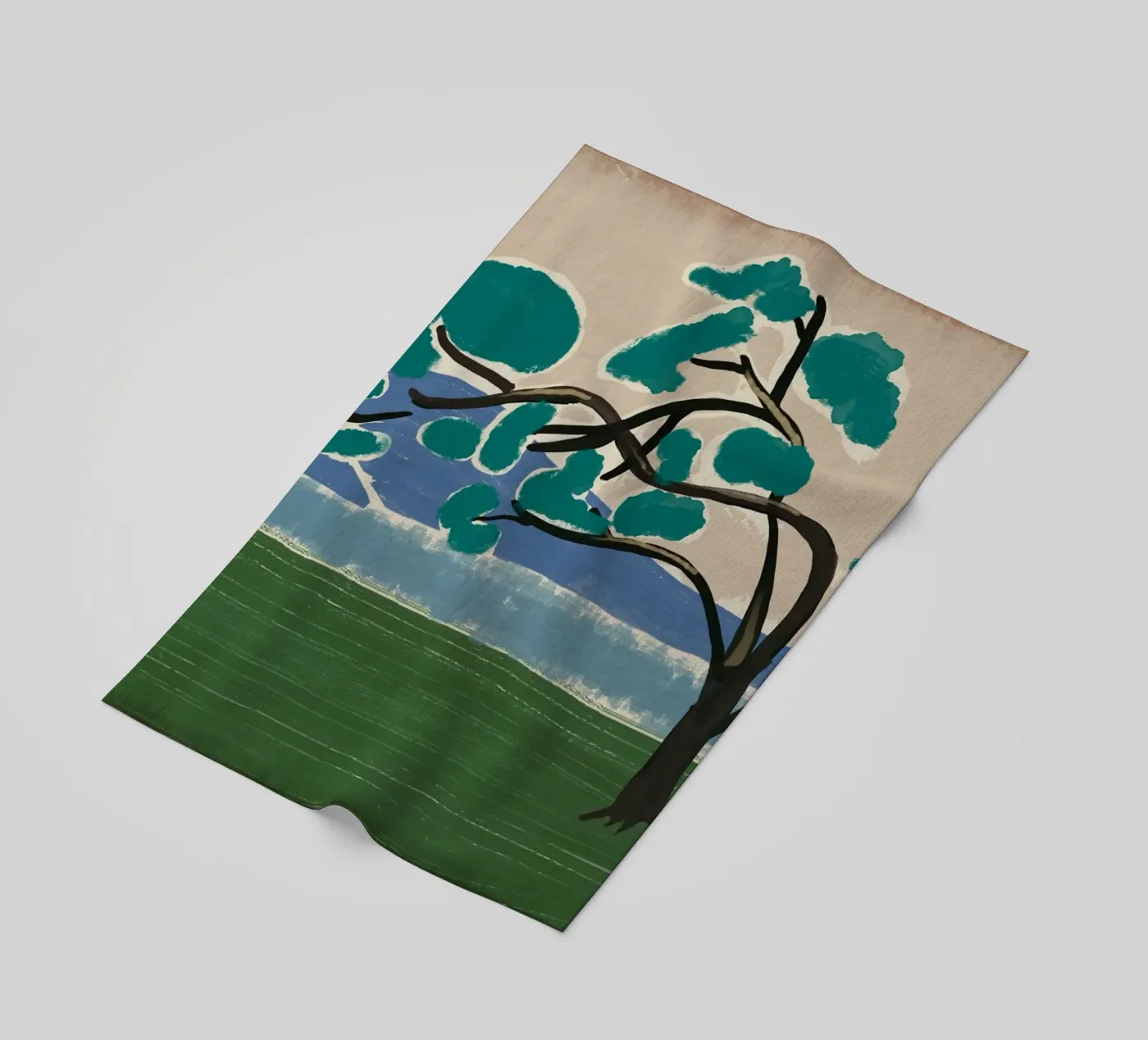 Rain tree beach towel by Little Dean