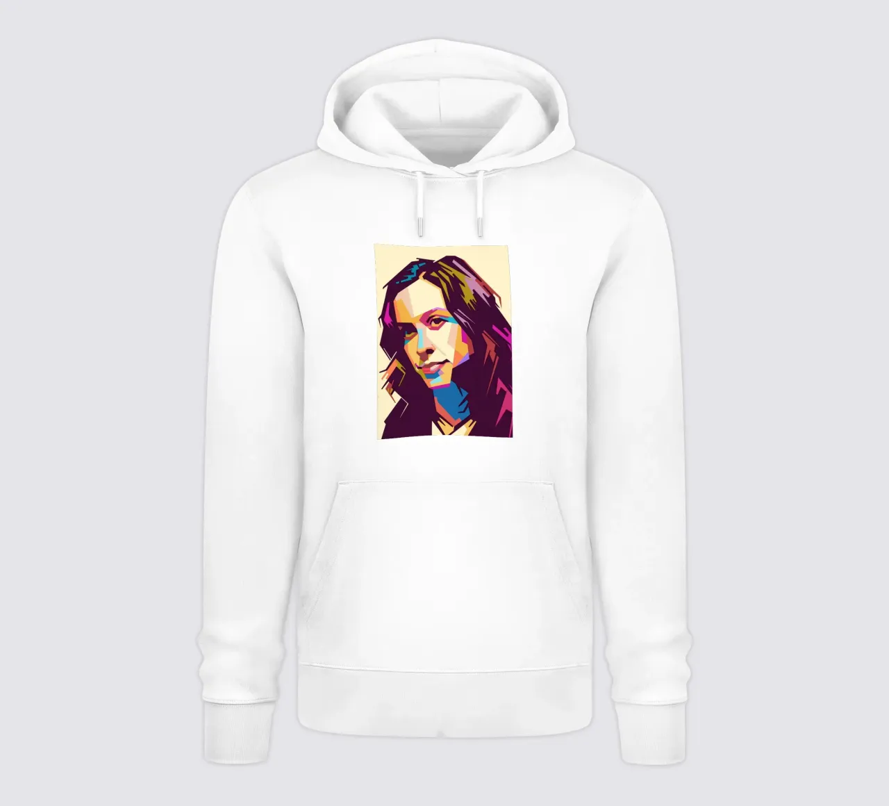 Alanis Morissette ritratto pop art felpa con cappuccio da Hantamrata