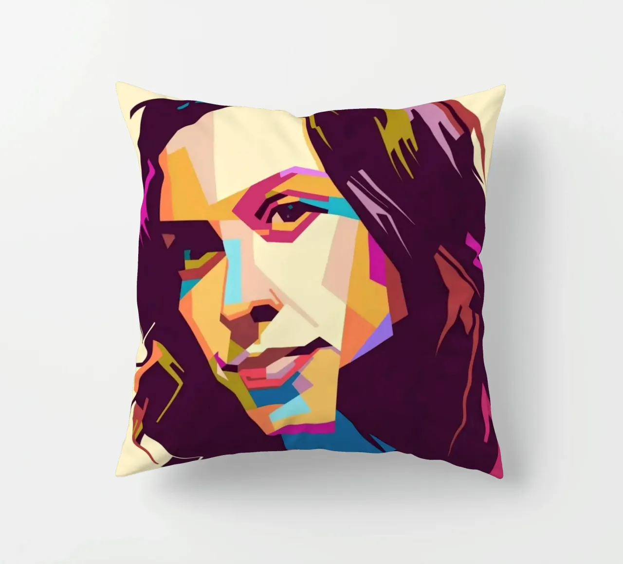 Alanis Morissette ritratto pop art cuscino da Hantamrata