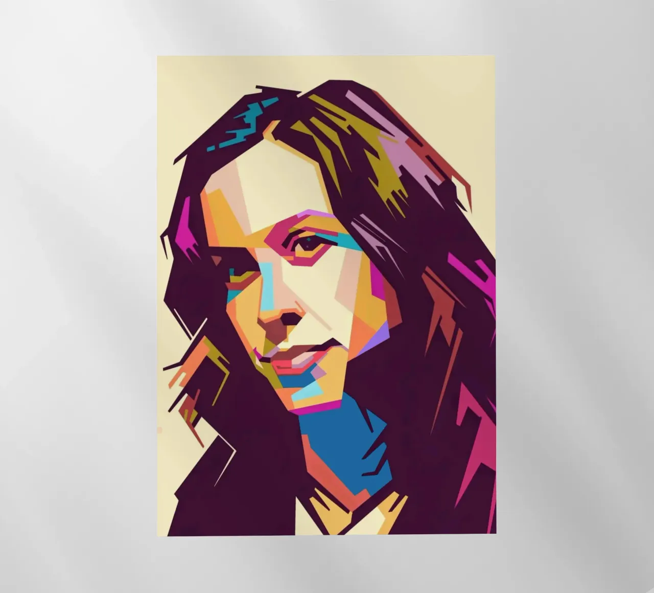 Alanis Morissette ritratto pop art pellicola backlit da Hantamrata