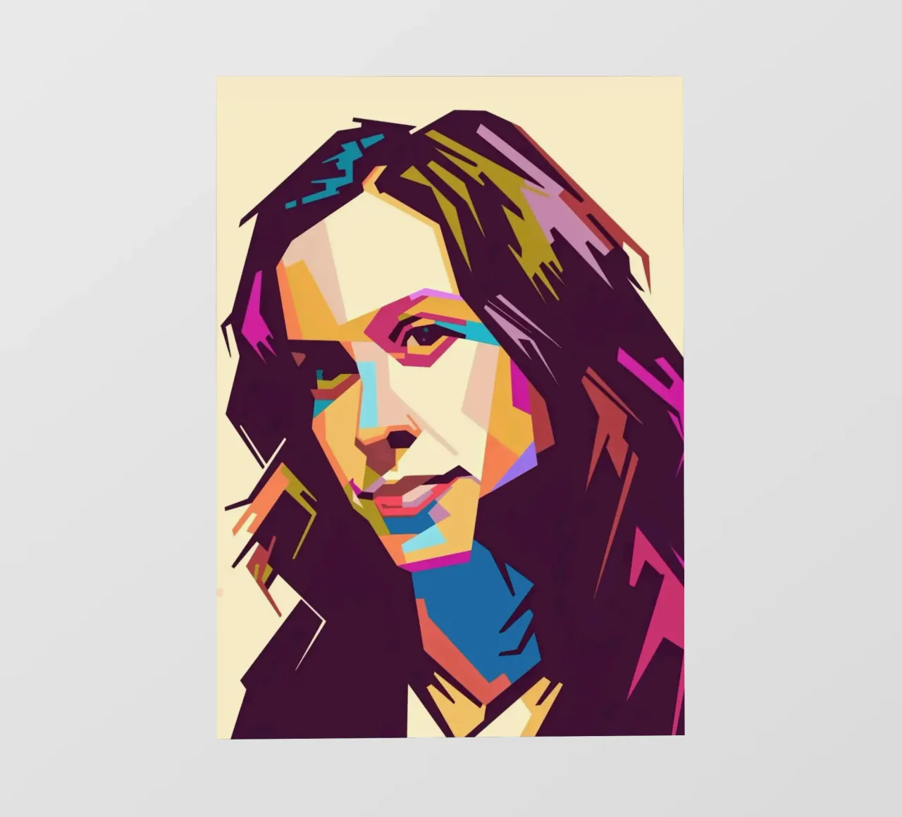 Alanis Morissette ritratto pop art pellicola backlit da Hantamrata