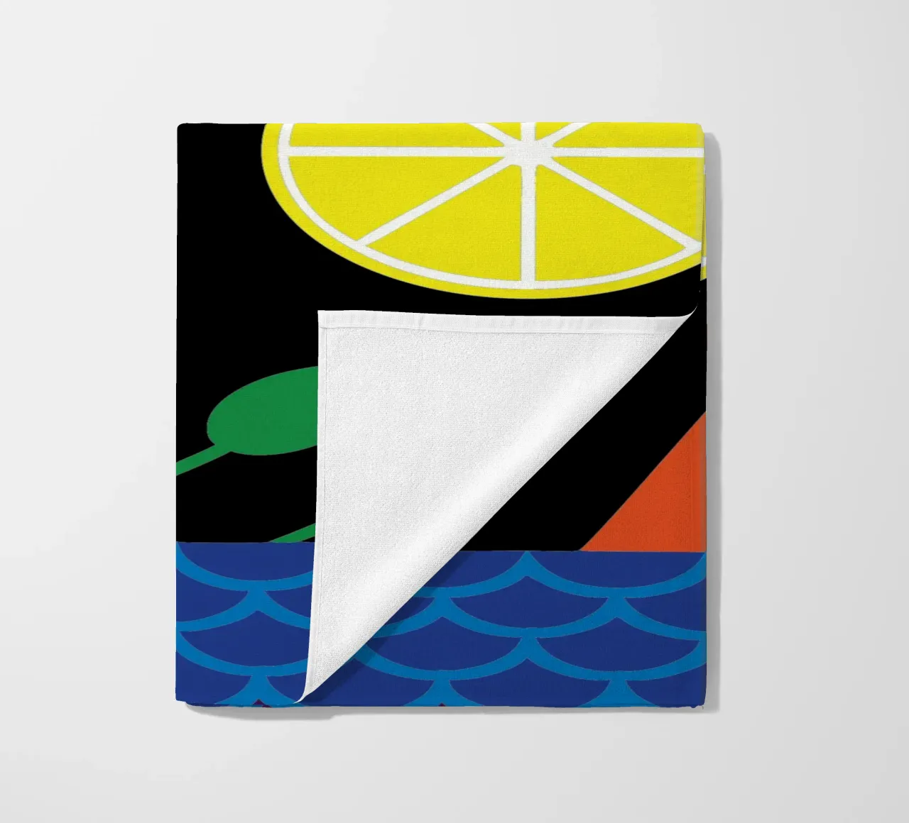 Bicchiere con gamberetti al limone telo mare da LOOK DIFFERENT