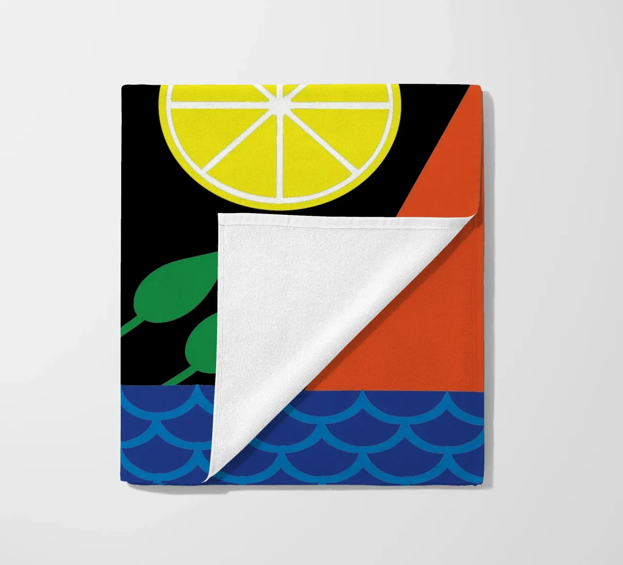 Bicchiere con gamberetti al limone telo mare da LOOK DIFFERENT