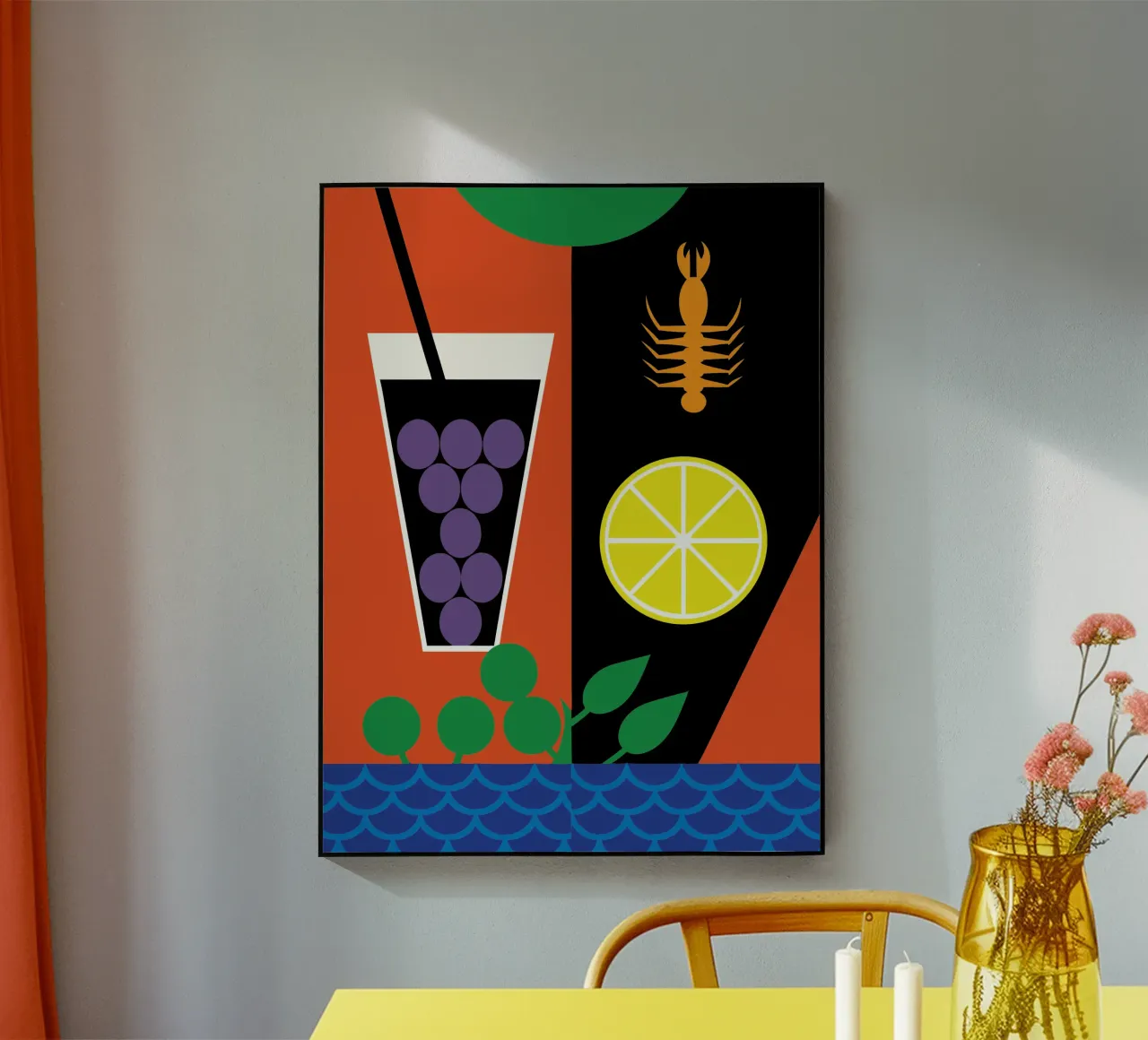 Bicchiere con gamberetti al limone plexiglass da LOOK DIFFERENT