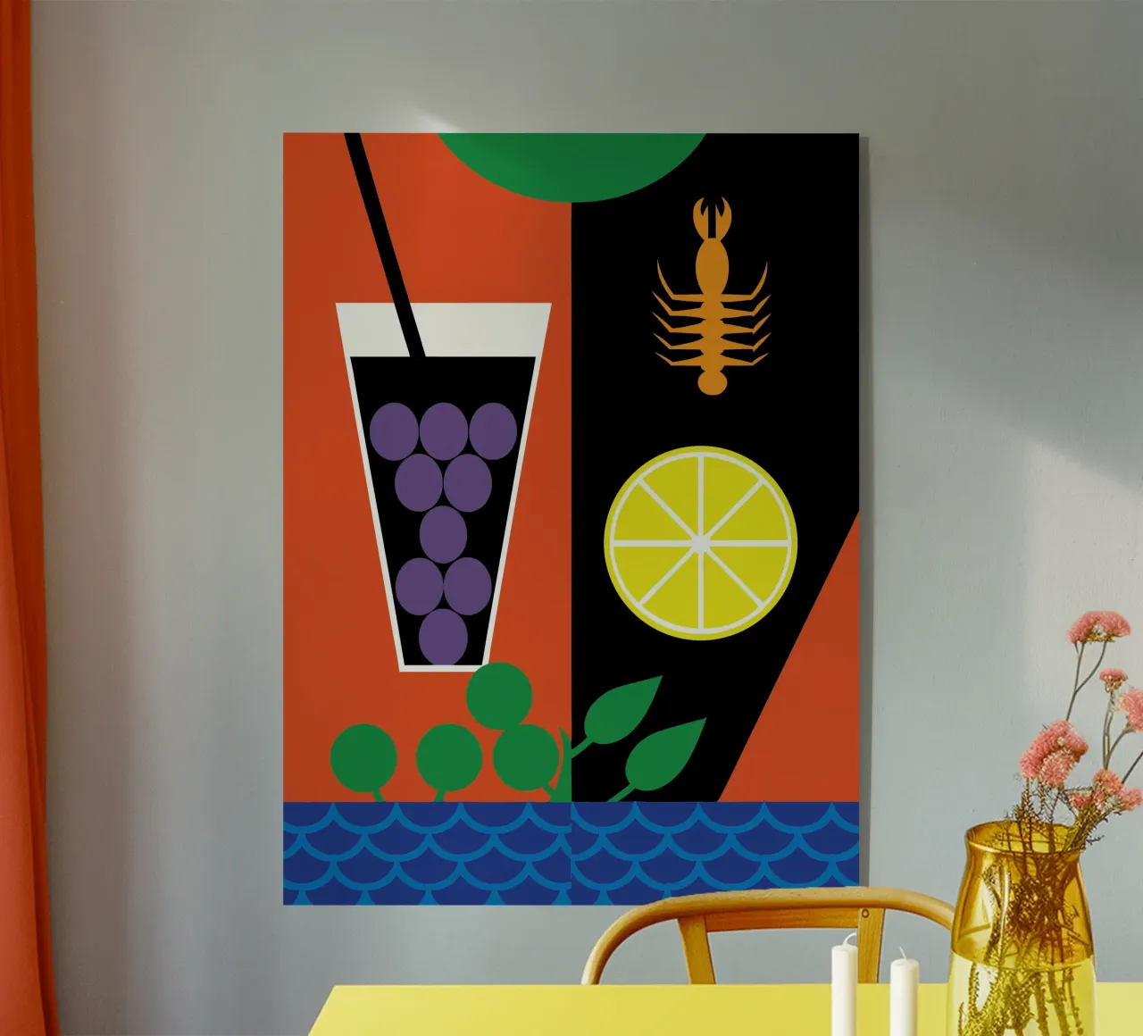 Bicchiere con gamberetti al limone plexiglass da LOOK DIFFERENT