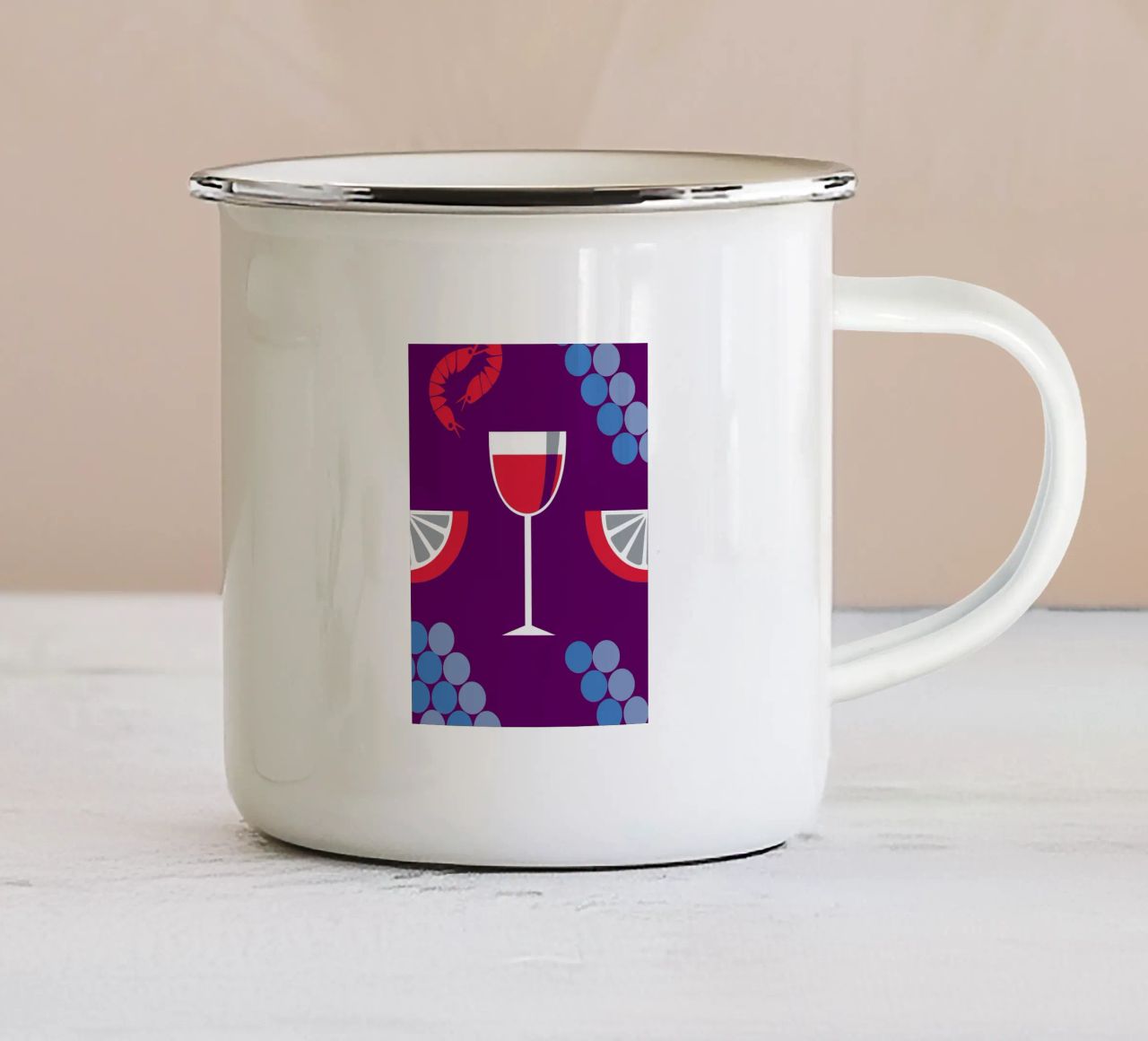 Succo d'uva e limone tazza in smalto da LOOK DIFFERENT