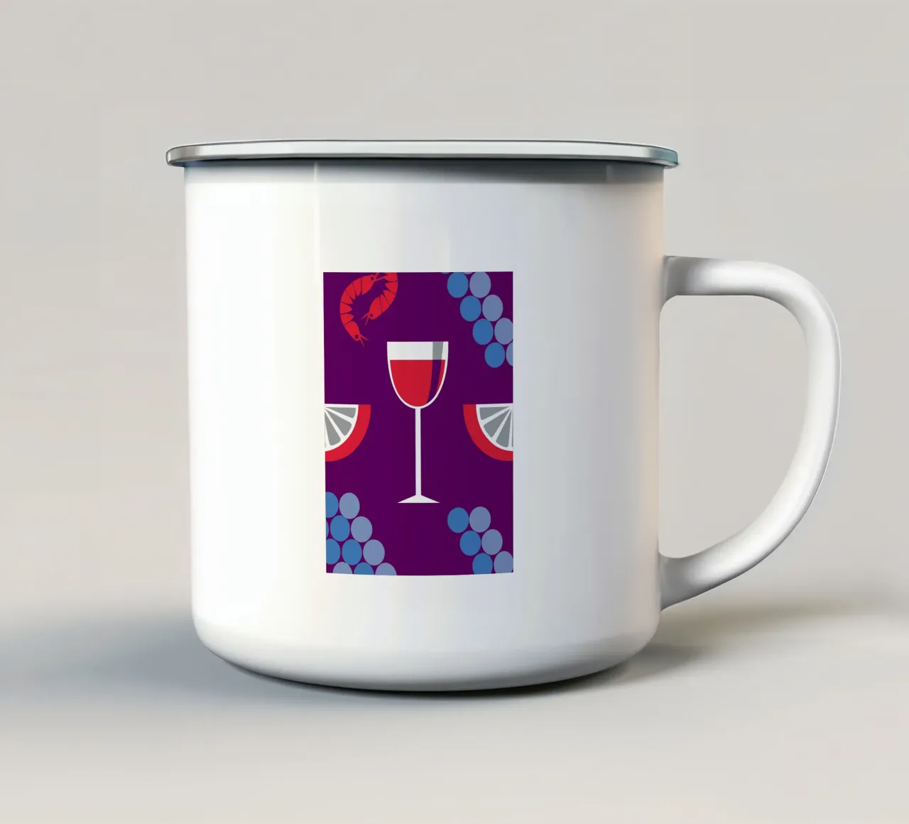 Jus de raisin au citron mug en émail de LOOK DIFFERENT